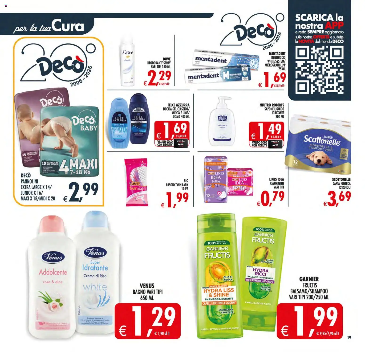Volantino Decò del 21/08/2026 | Pagina: 24 | Prodotti: Olio, Assorbenti, Bagno, Doccia