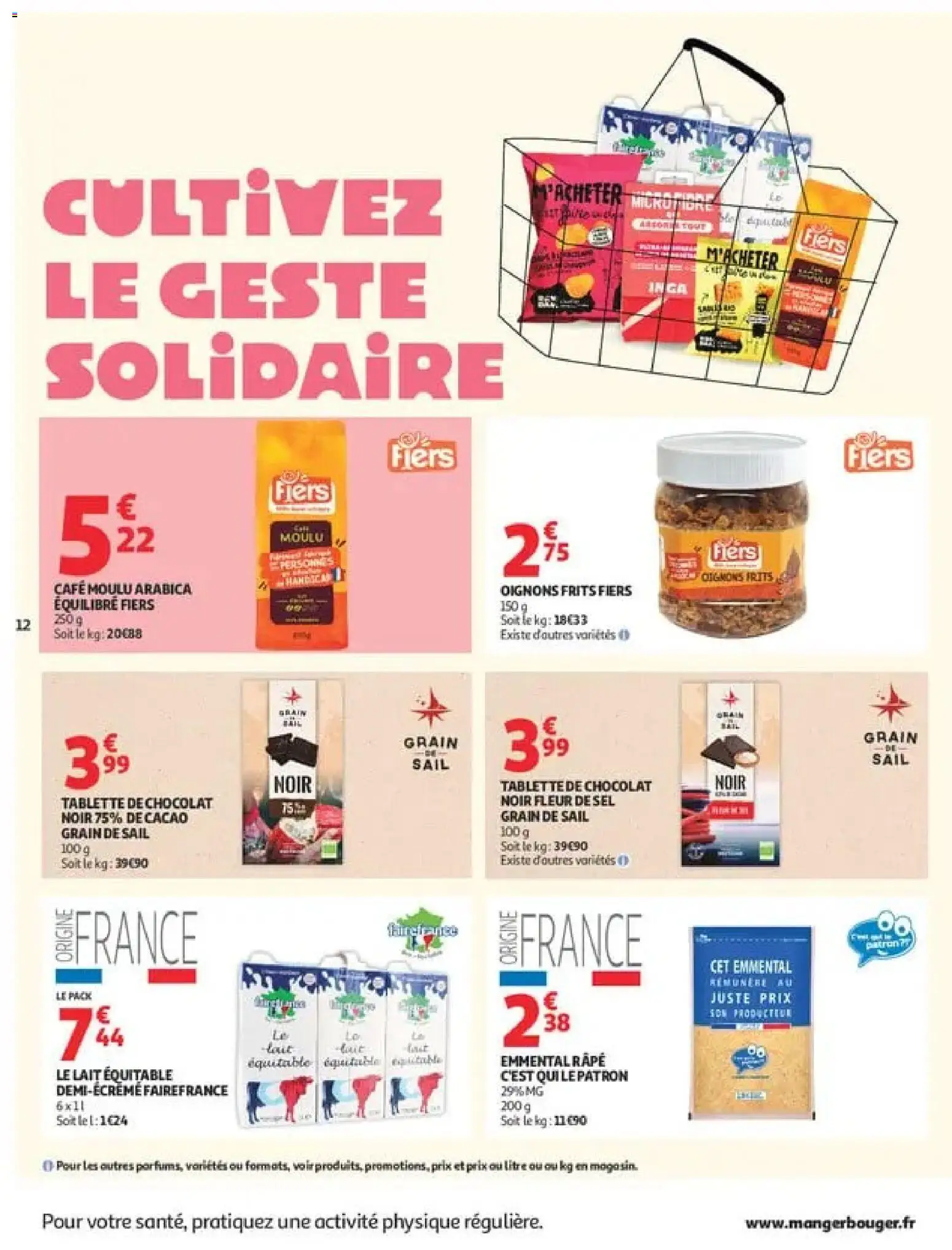 {H1} | Page: 12 | Produits: Tablette de chocolat, Tablette, Râpe, Lait