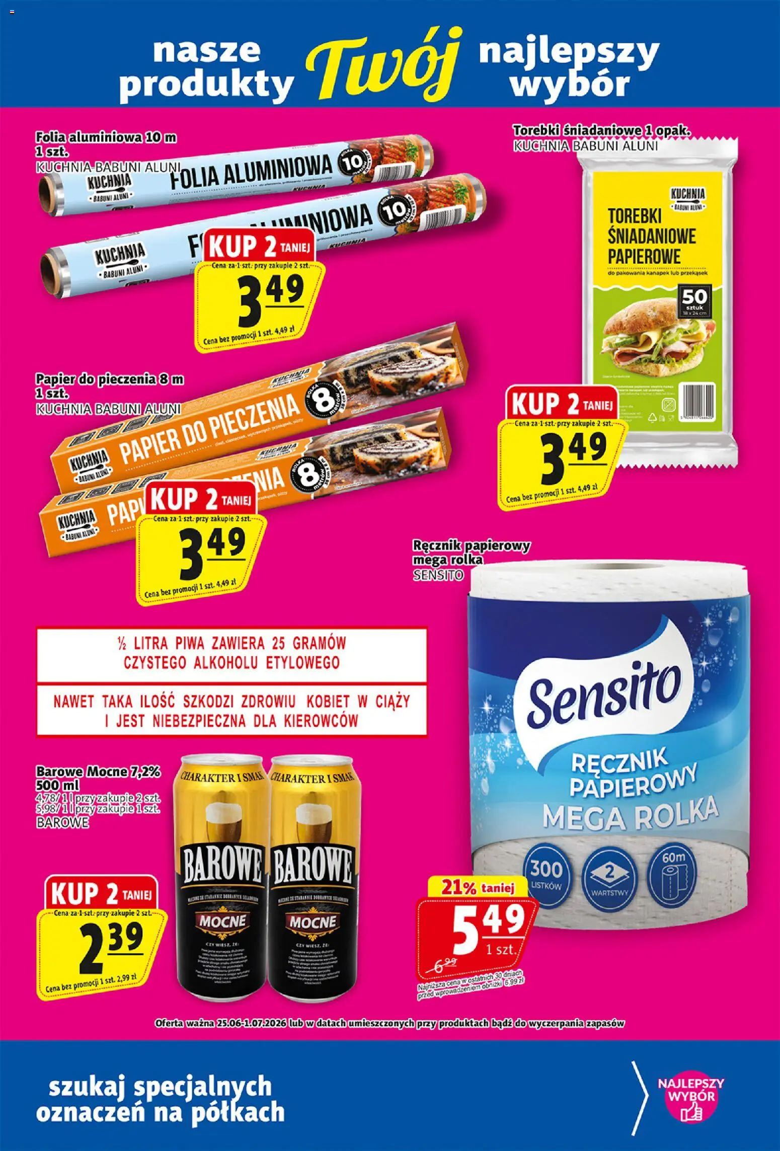 Prim Market gazetka od 25.06.2026 | Strona: 17 | Produkty: Papier do pieczenia, Ręcznik papierowy, Torebki