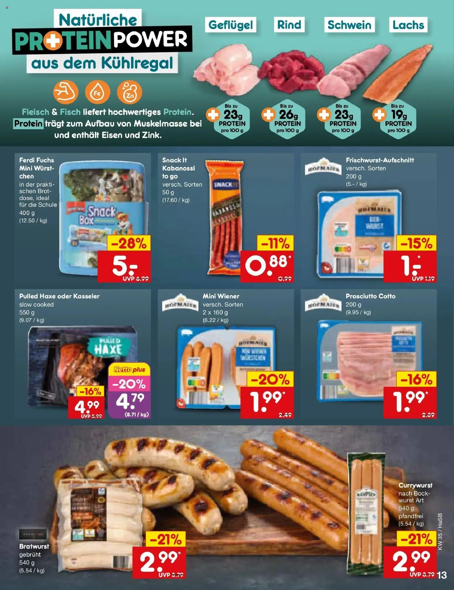 Netto Marken-Discount Prospekt Unna (ab 24.08.2026) » Angebote | Seite: 19 | Produkte: Lachs, Wurst, Brot, Fleisch