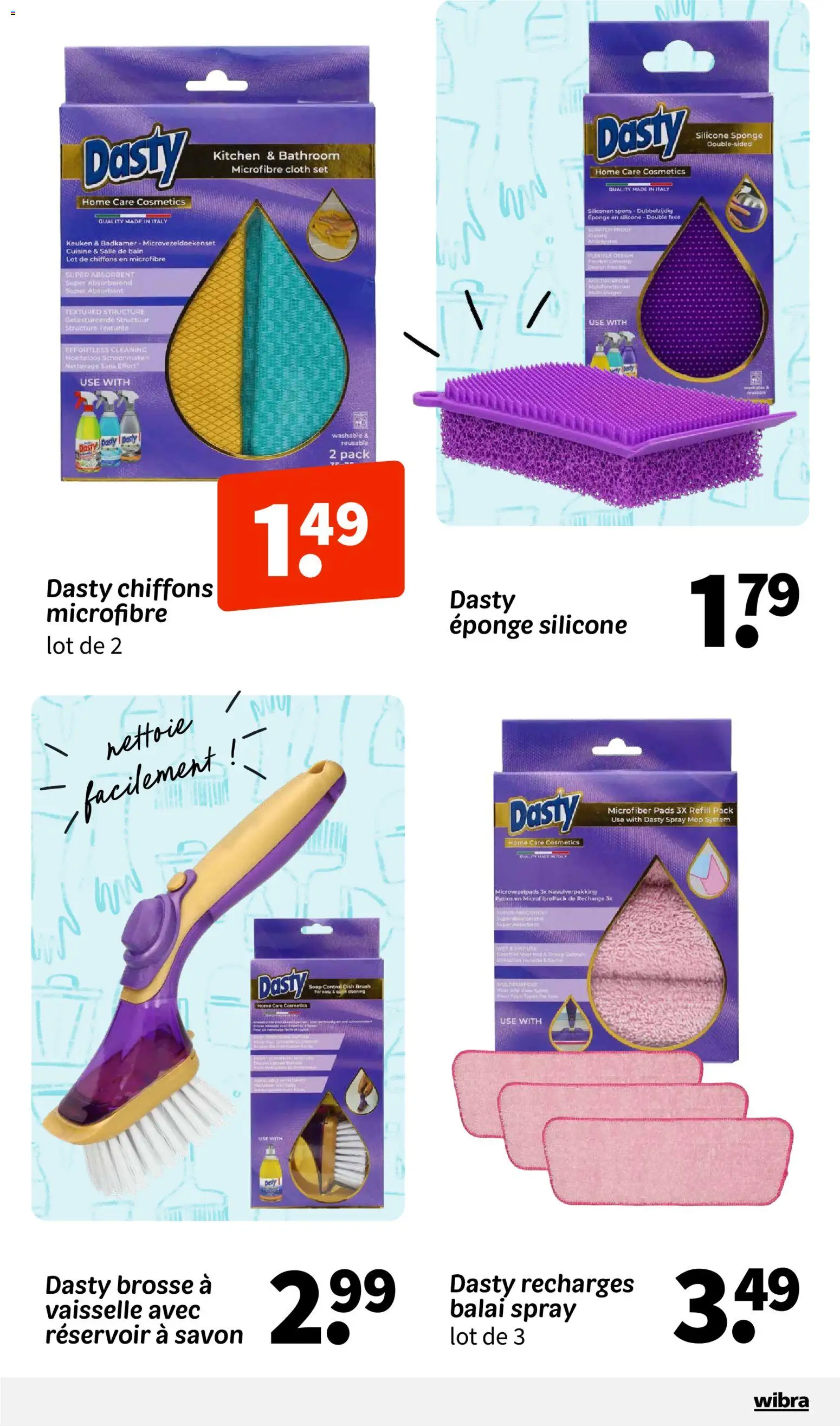 {H1} | Page: 2 | Produits: Chiffons, Brosse, Savon, Balai