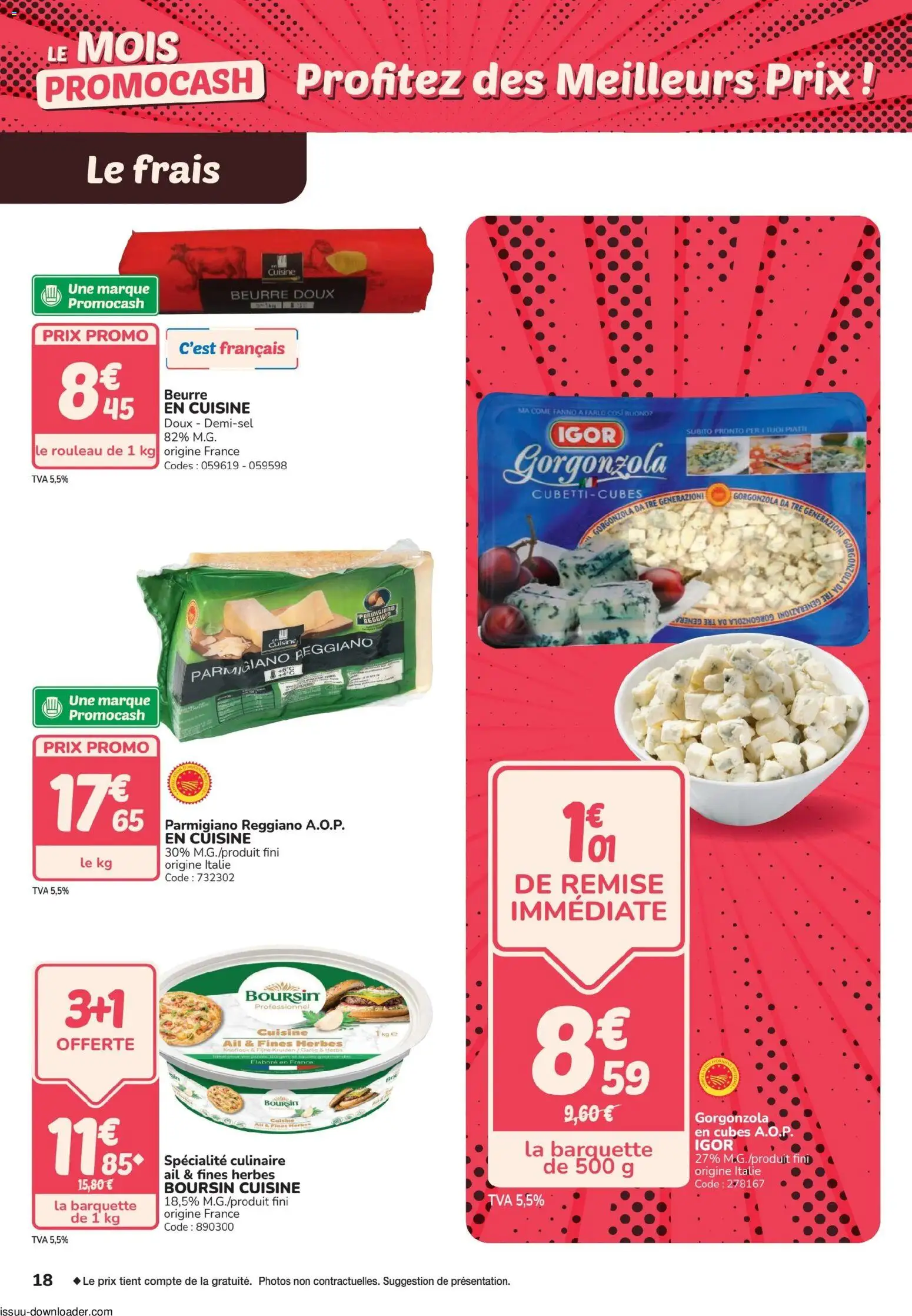 {H1} | Page: 18 | Produits: Ail, Rouleau, Beurre, Beurre doux