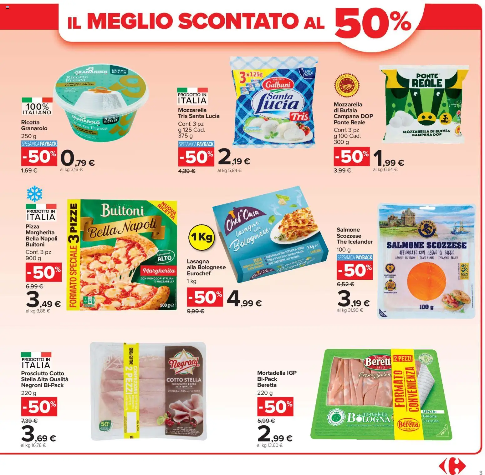 Volantino Carrefour del 29/09/2026 | Pagina: 3 | Prodotti: Senza glutine, Pomodori, Lasagna, Mozzarella di bufala