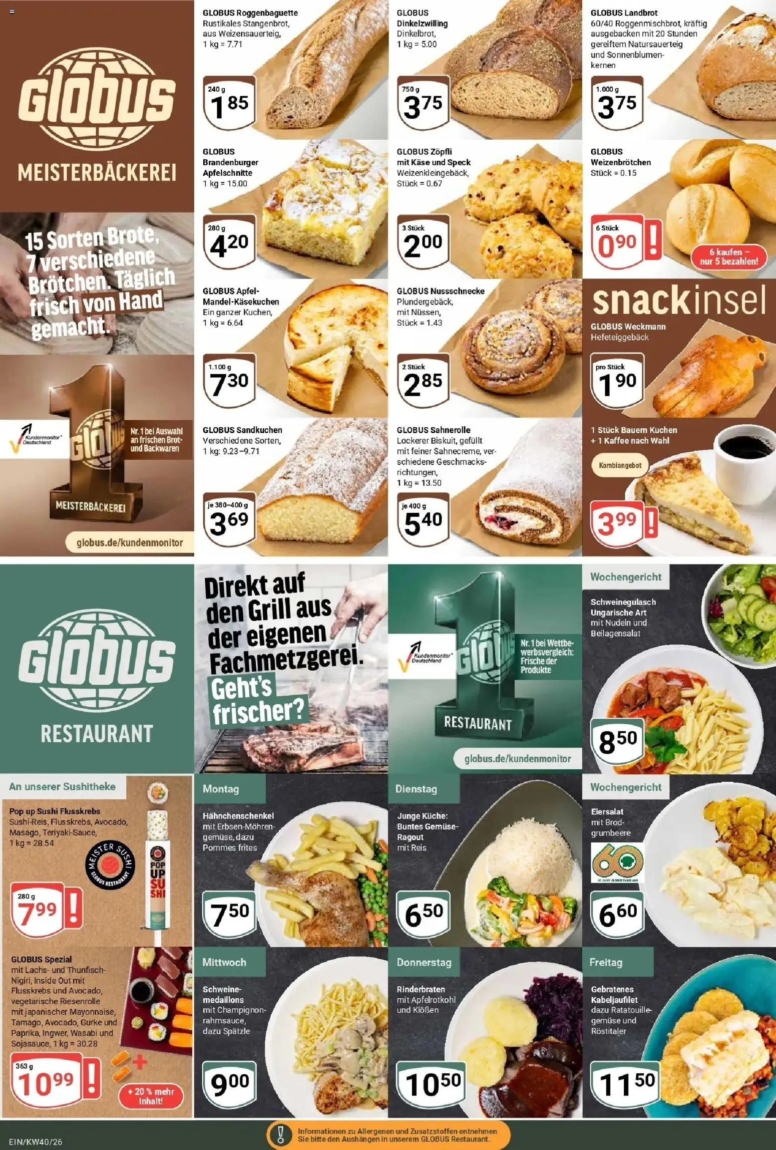 Globus Prospekt Homburg-Einöd (ab 28.09.2026) » Angebote online | Seite: 9 | Produkte: Schweinegulasch, Pommes, Pommes frites, Nudeln