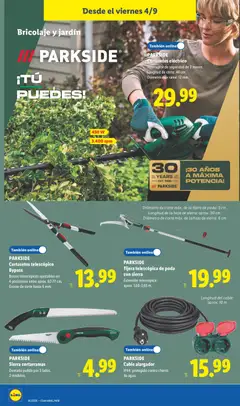 Vista previa PARKSIDE Cortasetos telescópico Bypass, Brazos telescópicos ajustables en 4 posiciones entre aprox. 62-77 cm. Grosor de corte hasta 6 mm. válido desde el 31/08/2026 | Página: 12 | Productos: Cortasetos, Tijera de poda, Cable
