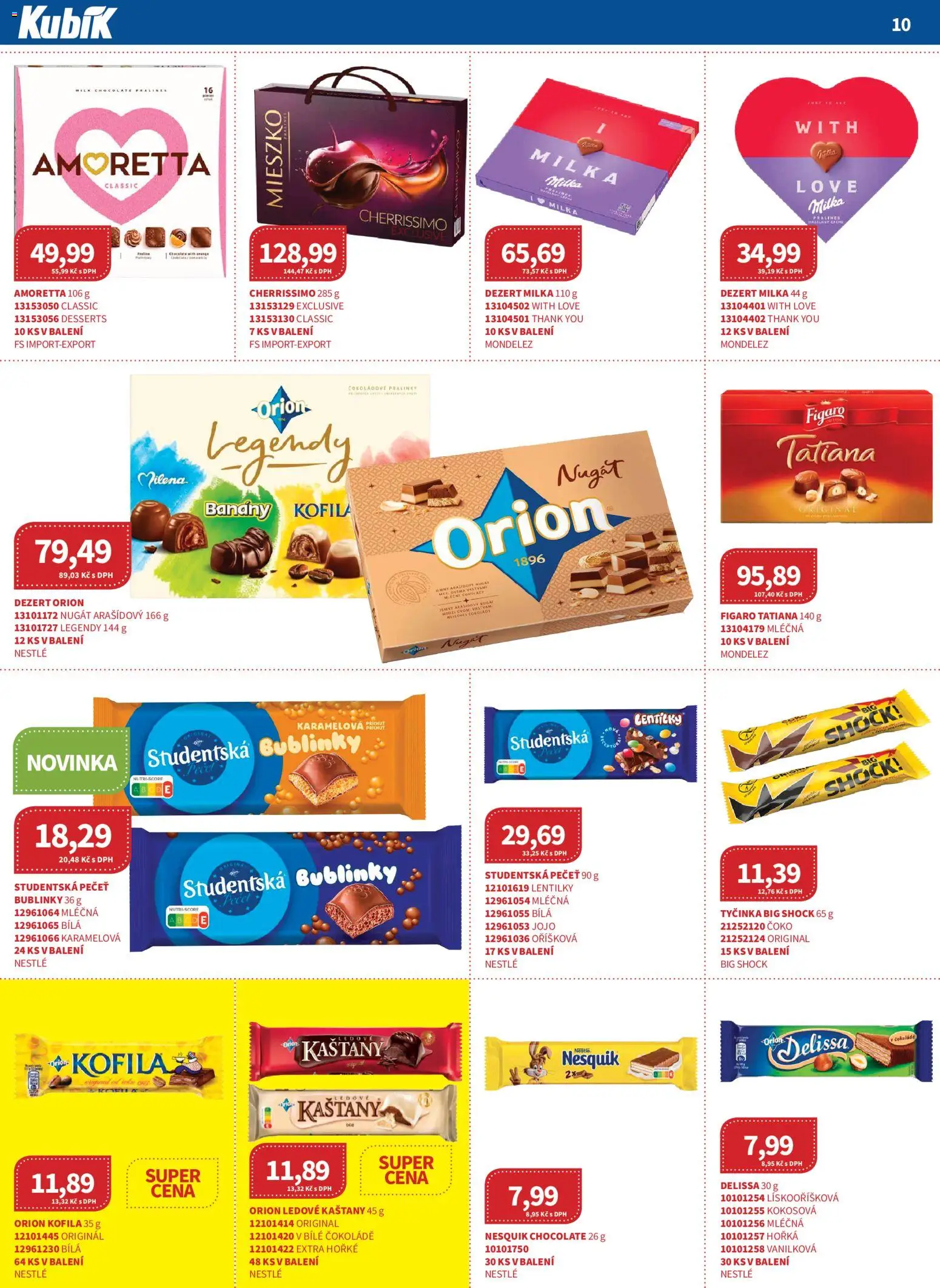 Kubík leták - Velkoobchod 05/2026 od 01.05.2026 | Strana: 10 | Produkty: Milka, Nesquik, Ledové kaštany, Big Shock