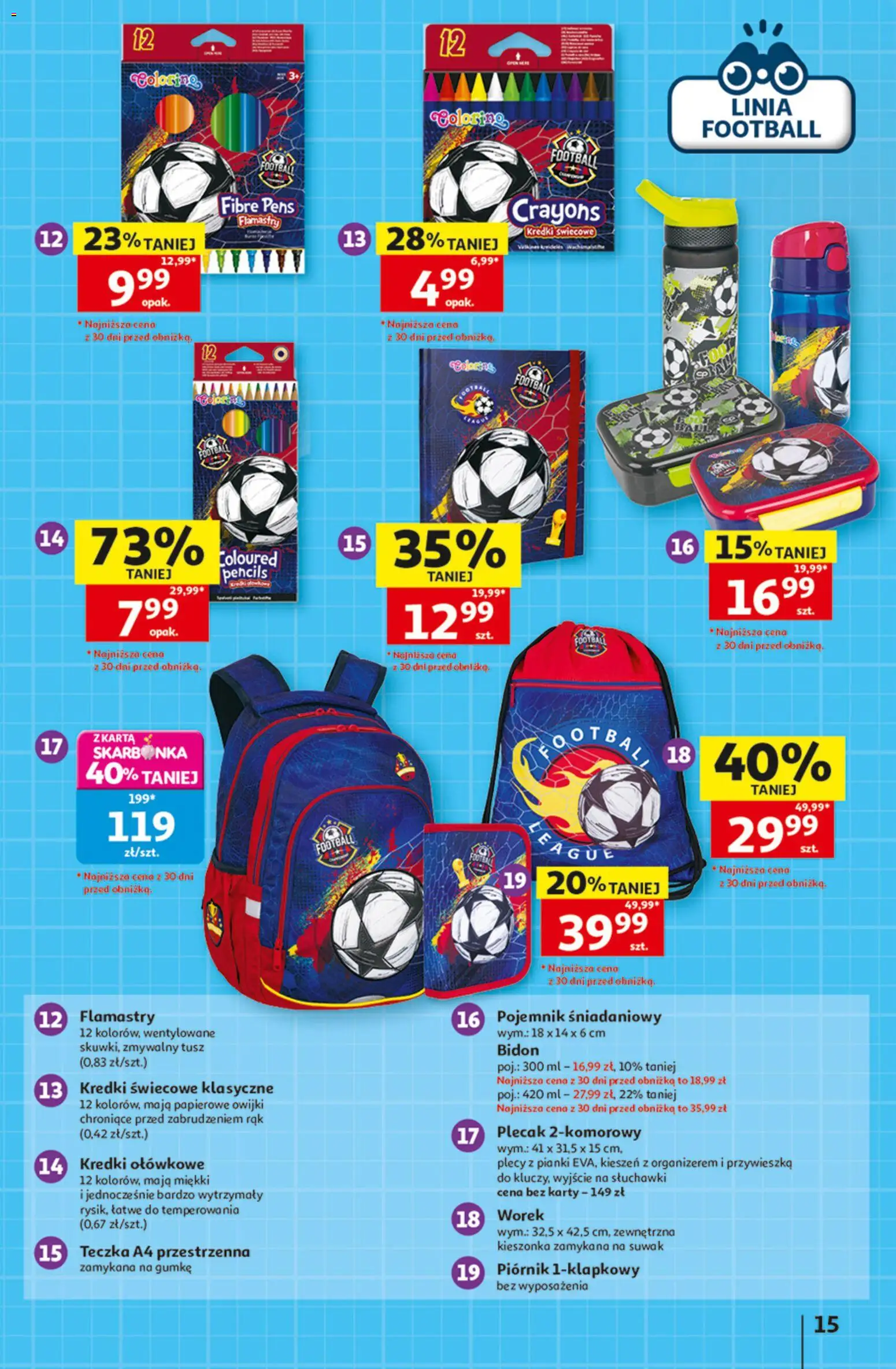 Auchan gazetka - 30 Lat Hipermarket od 06.08.2026 | Strona: 15 | Produkty: Karta, Plecak, Słuchawki, Pianki