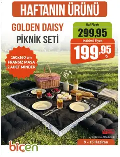 09.06.2026 tarihinden itibaren geçerli olan Biçen Market kataloğu önizlemesi | Sayfa: 1 | Ürünler: Raf, Masa
