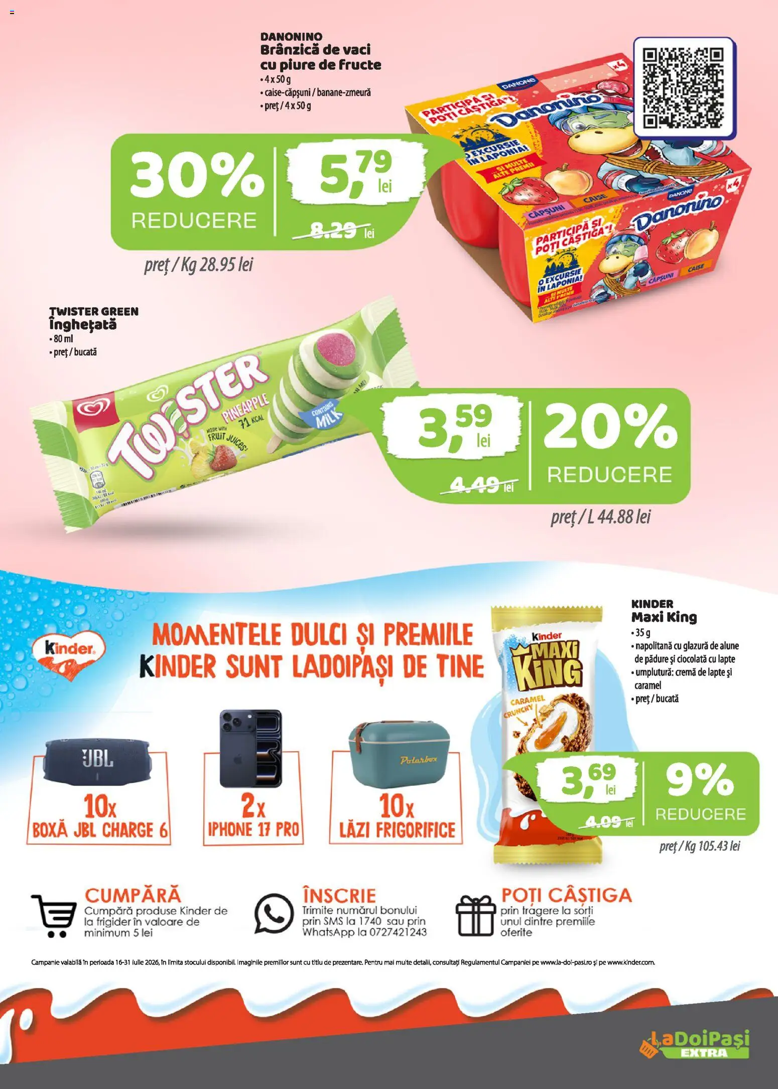 Noul catalog LaDoiPași – valabil de la 16.07.2026 | Pagină: 3 | Produse: Frigider, Căpșuni, Ahtapot, Fructe