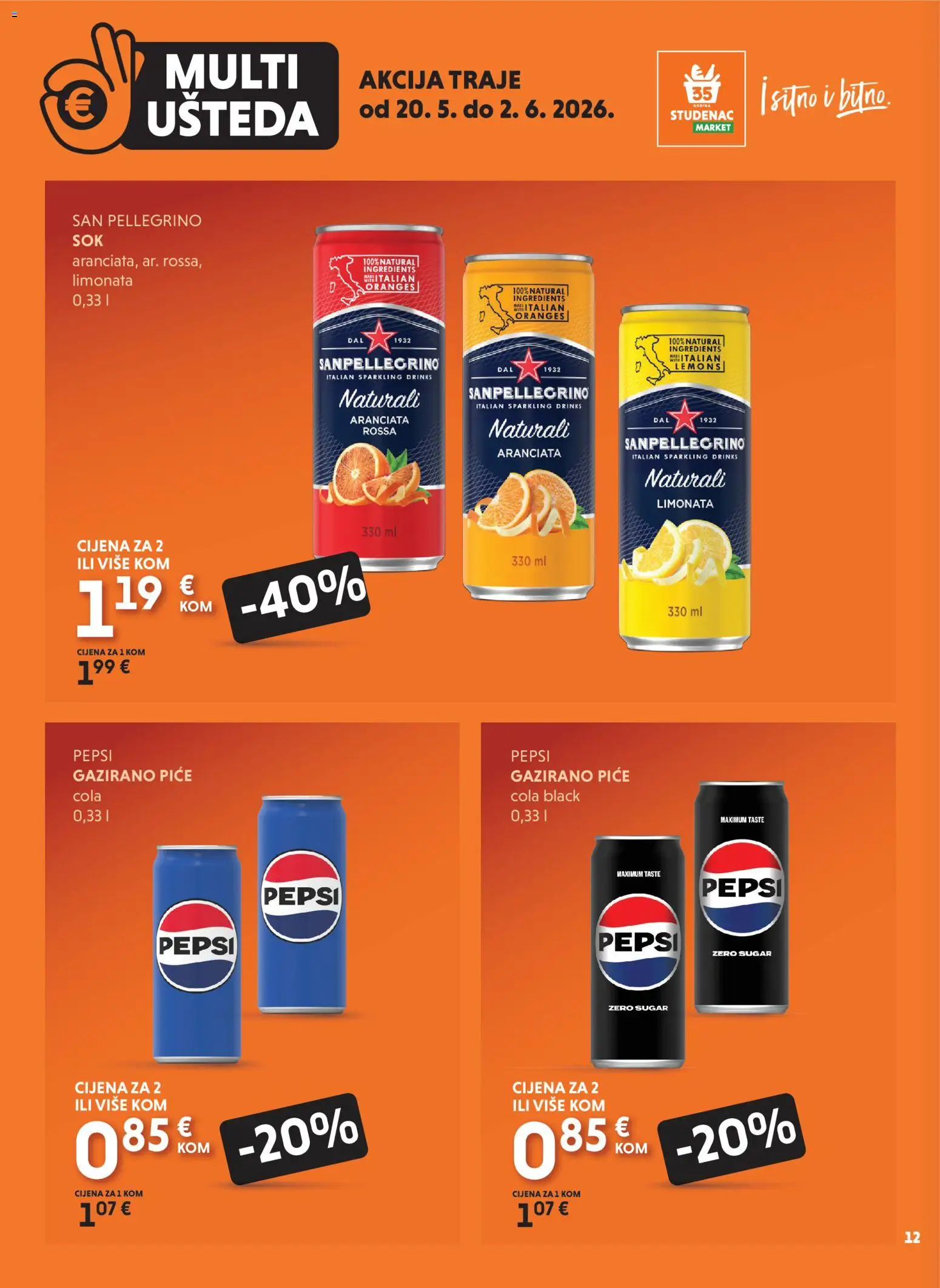 Studenac katalog | vrijedi od 20.05.2026 | Stranica: 12 | Proizvodi: Pepsi