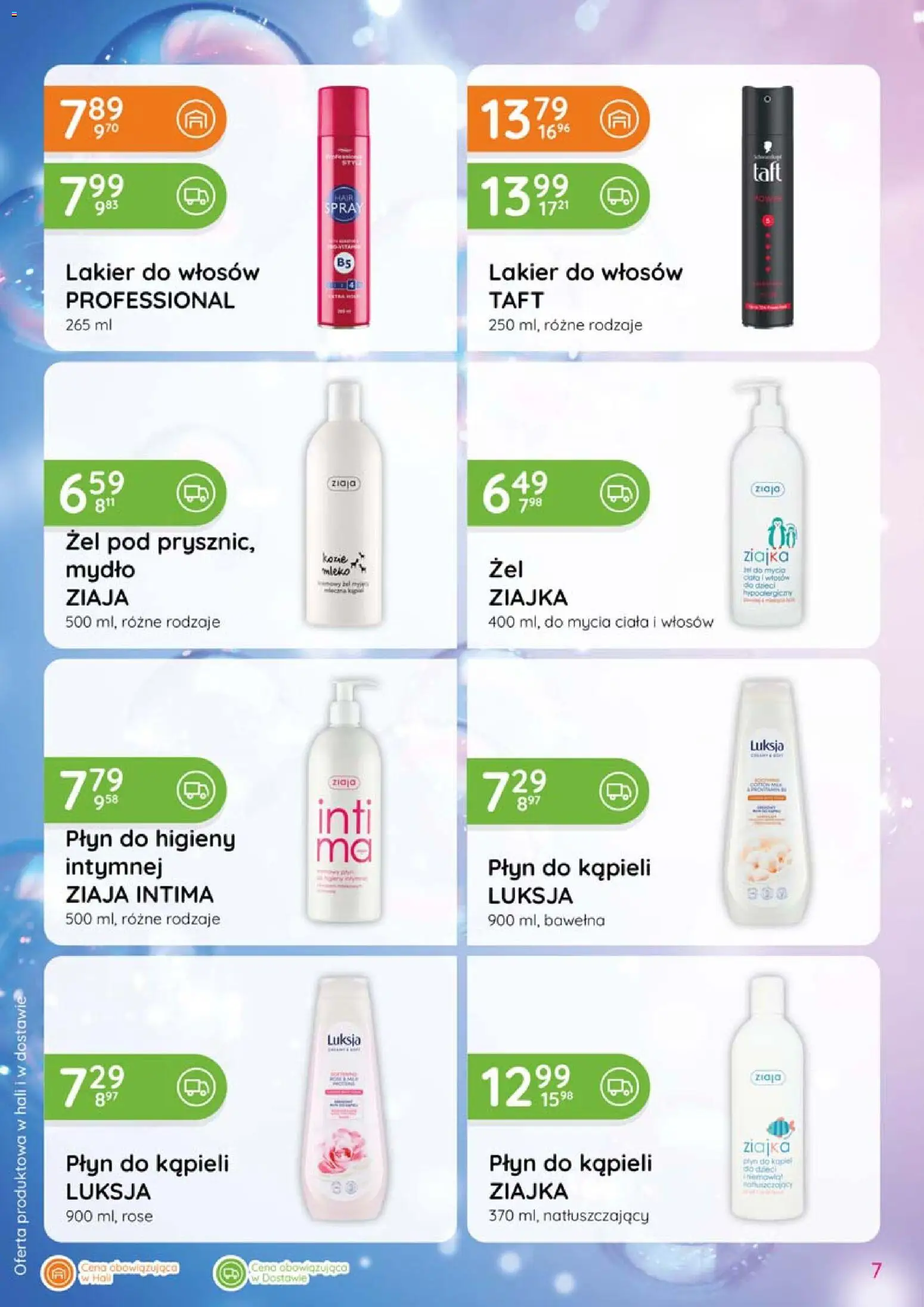 Eurocash gazetka - Katalog Chemiczny od 06.08.2026 | Strona: 7 | Produkty: Kąpiel, Lakier do włosów, Mydło, Płyn do higieny intymnej