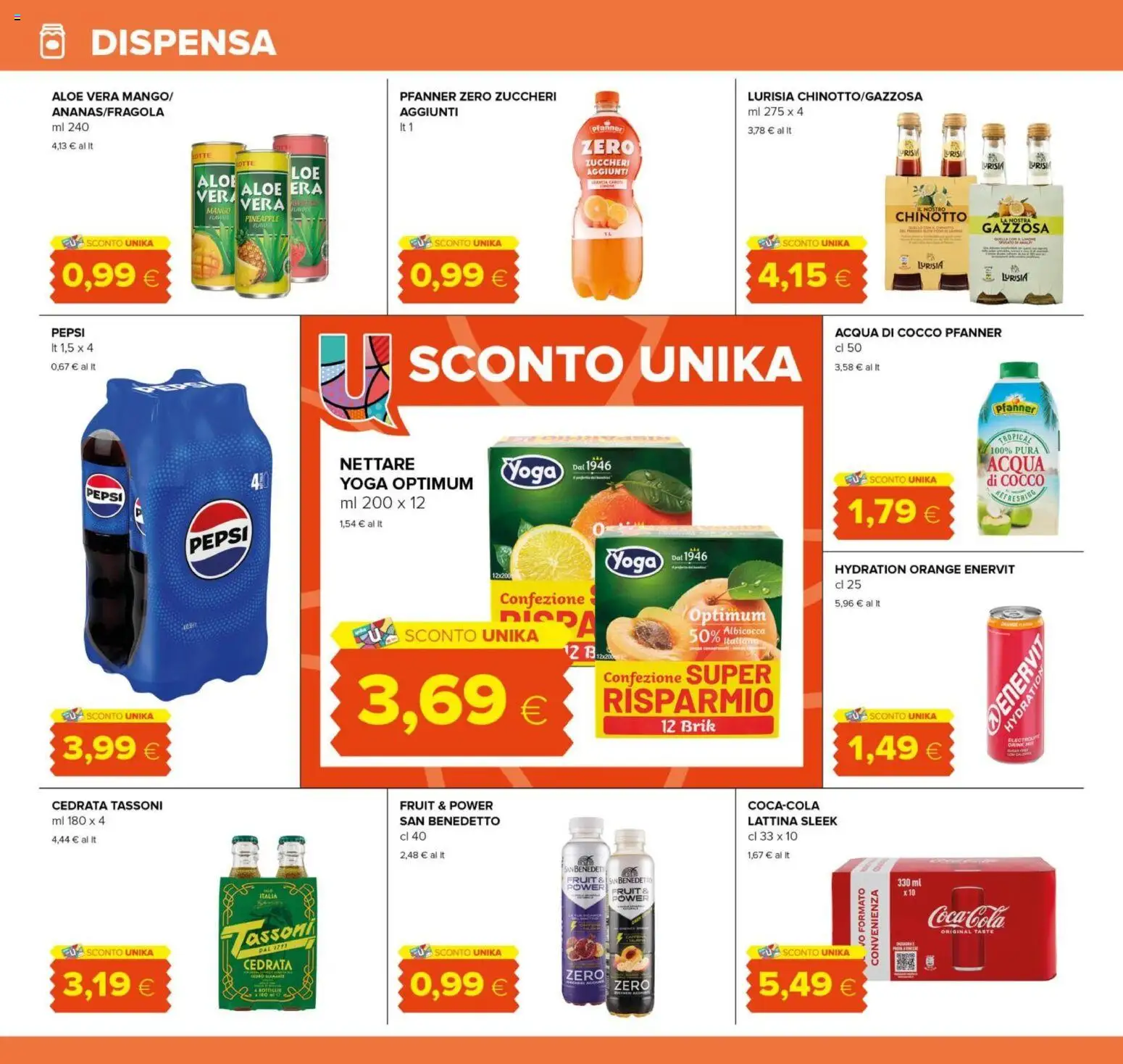 Volantino Oasi del 03/09/2026 | Pagina: 20 | Prodotti: Chinotto, Aloe vera, Cedrata, Pepsi