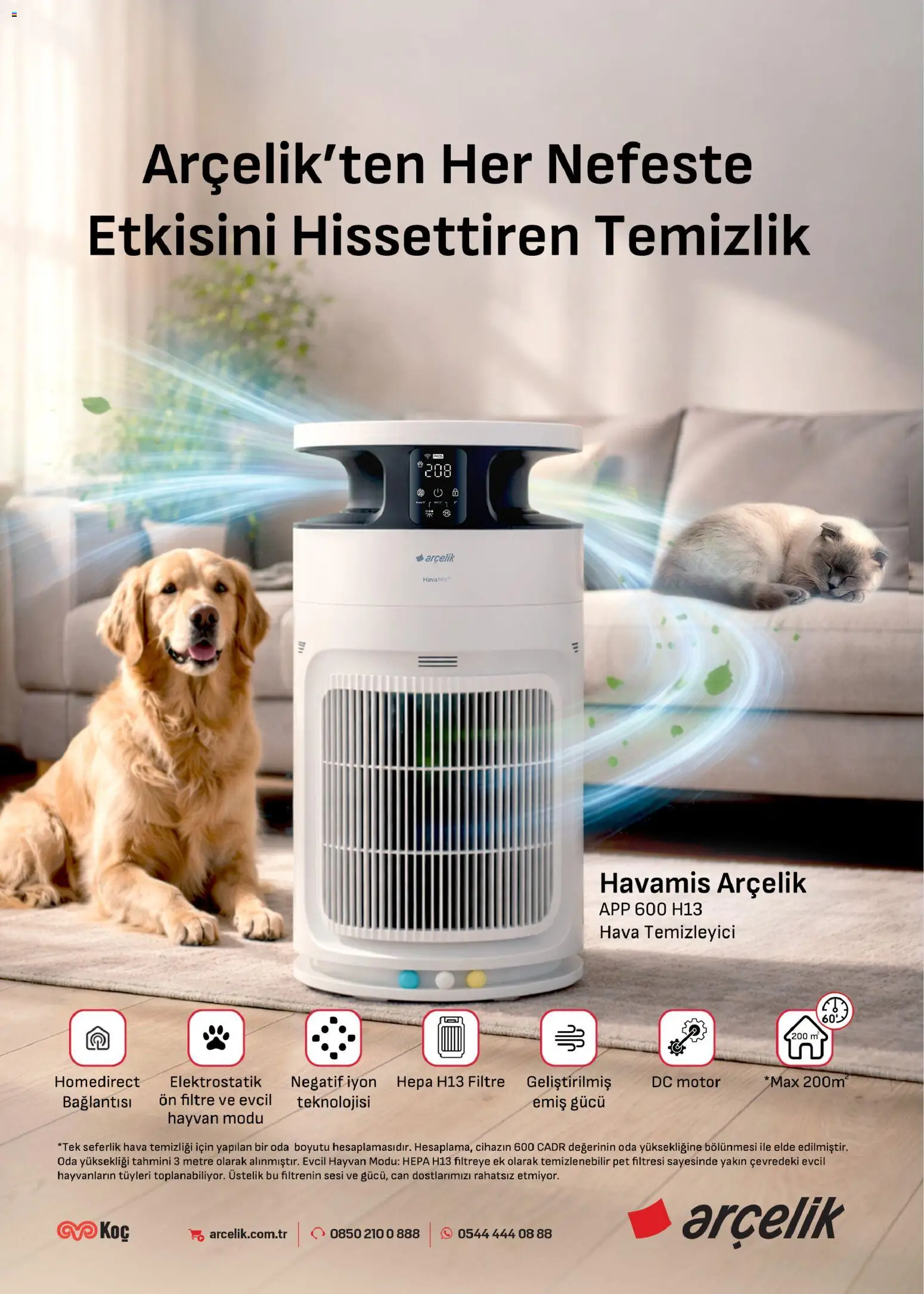 Arçelik - İklimlendirme Kataloğu - 16.06.2026 tarihinden itibaren geçerlidir | Sayfa: 26 | Ürünler: Hava temizleyici