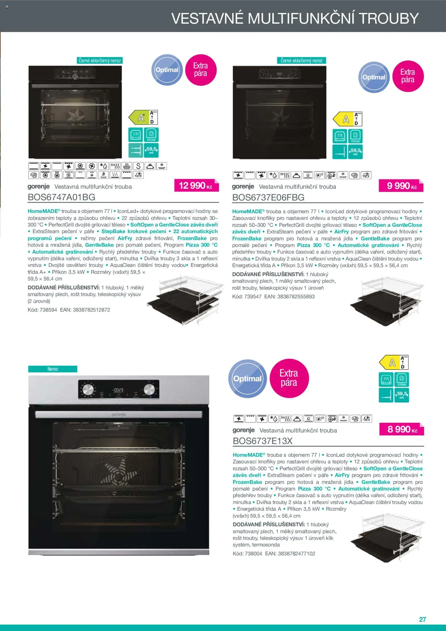 Möbelix leták - Gorenje od 01.01.2026 | Strana: 27 | Produkty: Hodiny, Pizza, Trouba, Časovač