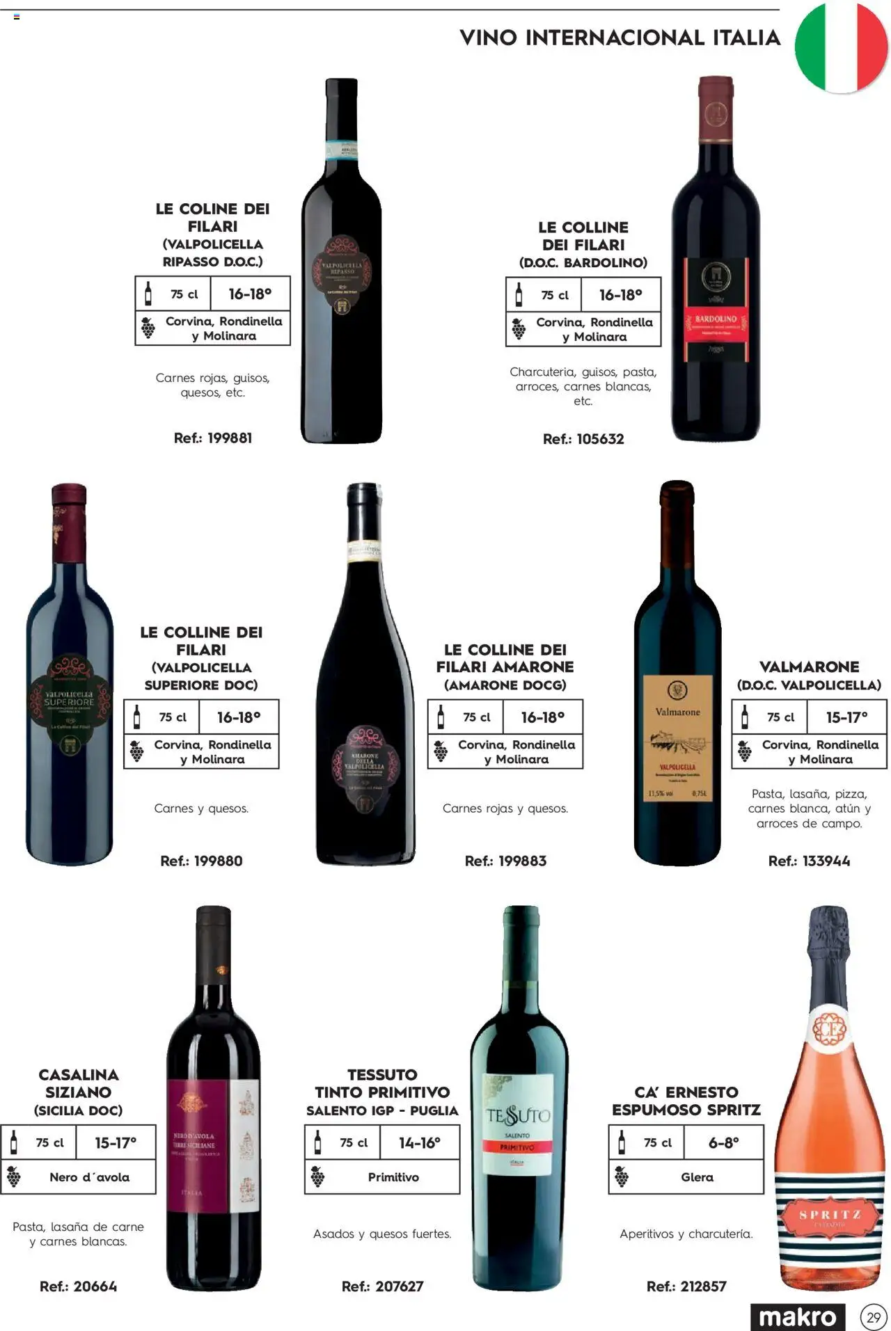 Makro Guia de vinos │ válido desde el 02/01/2025 | Página: 29 | Productos: Vino, Lasaña