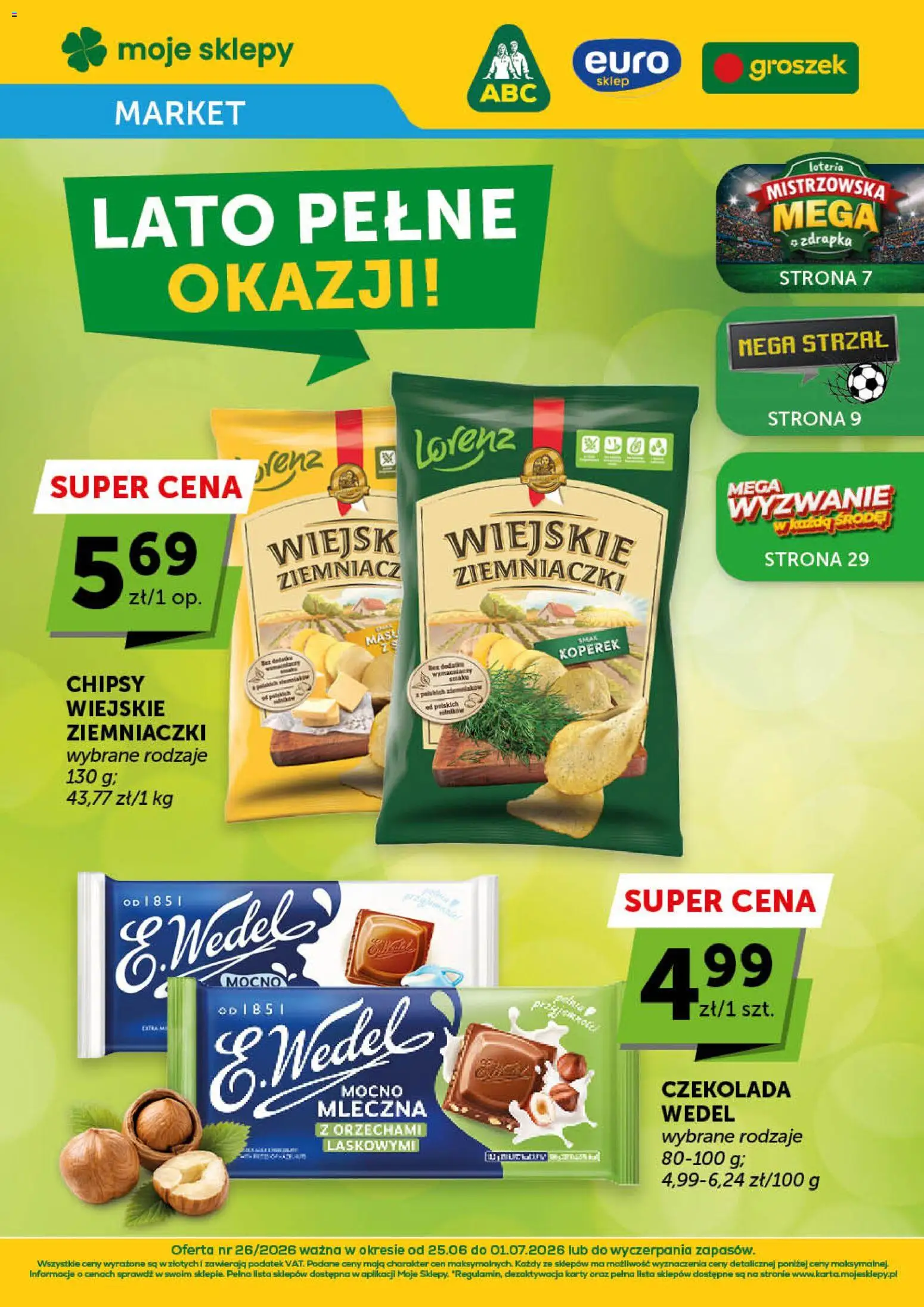 Euro Sklep gazetka - Market od 25.06.2026 | Strona: 1 | Produkty: Groszek, Koperek, Ziemniaczki, Czekolada