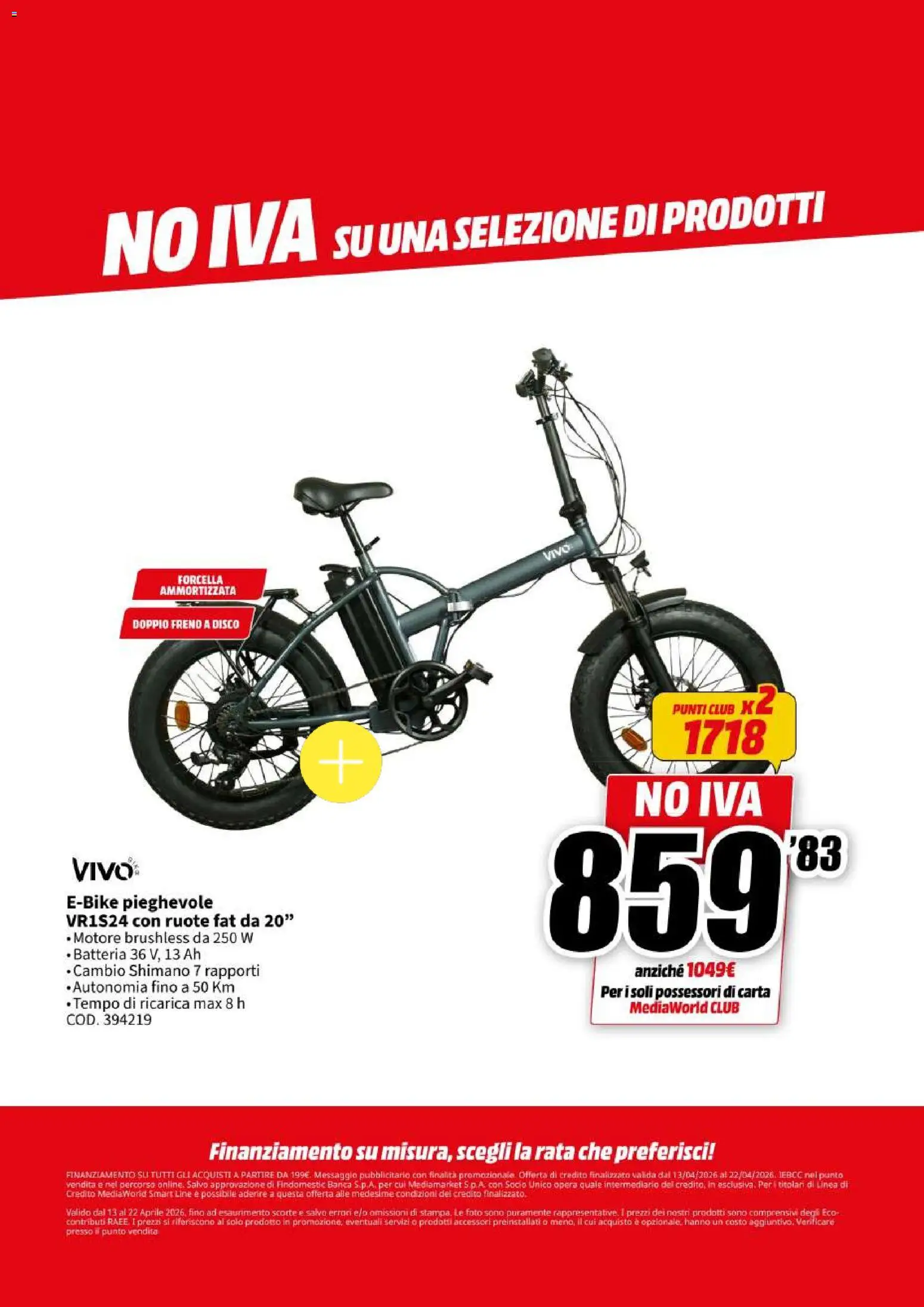 Volantino Media World del 13.04.2026 | Pagina: 72 | Prodotti: Disco, Batteria
