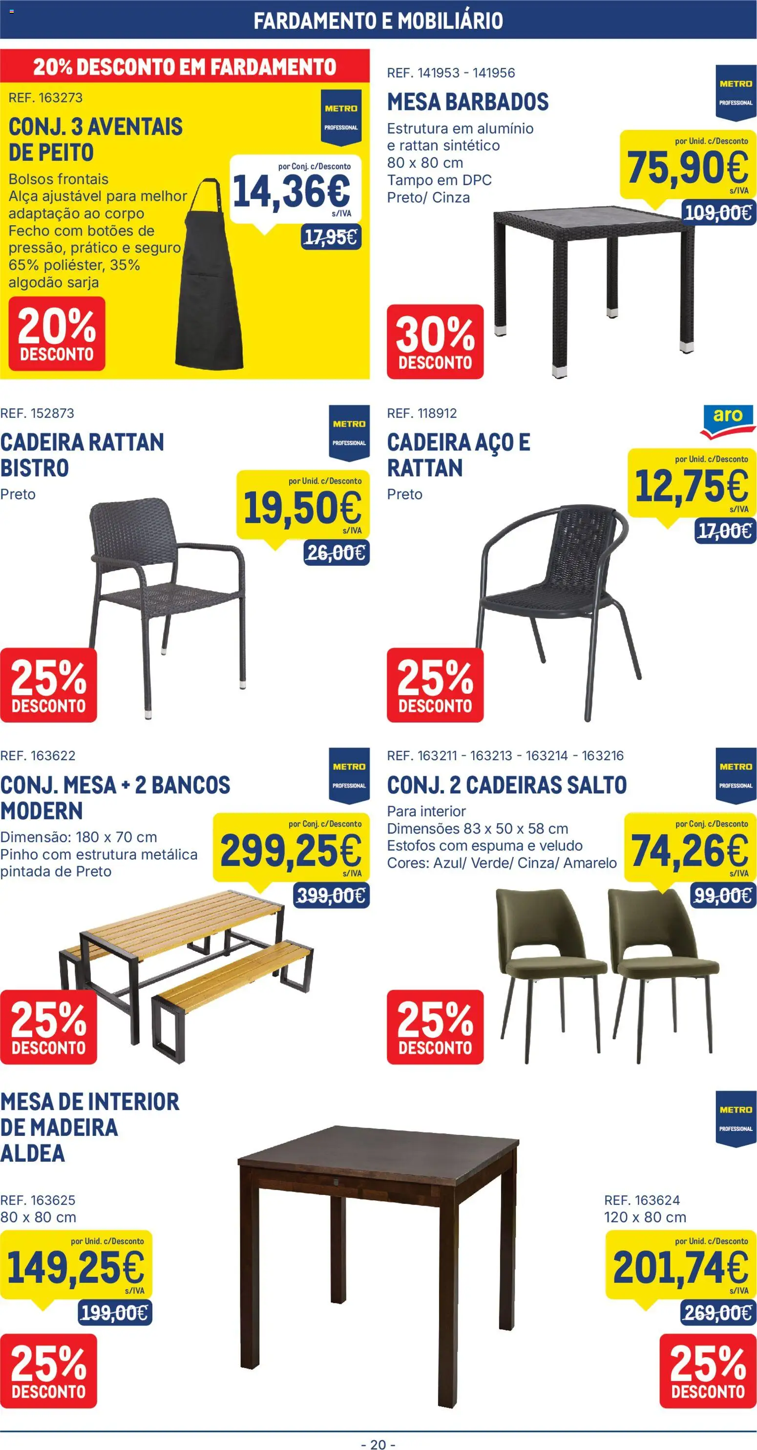 Makro folheto │ válido de 23/06/2026 | Página: 20 | Produtos: Cadeiras, Algodão, Mesa, Cadeira