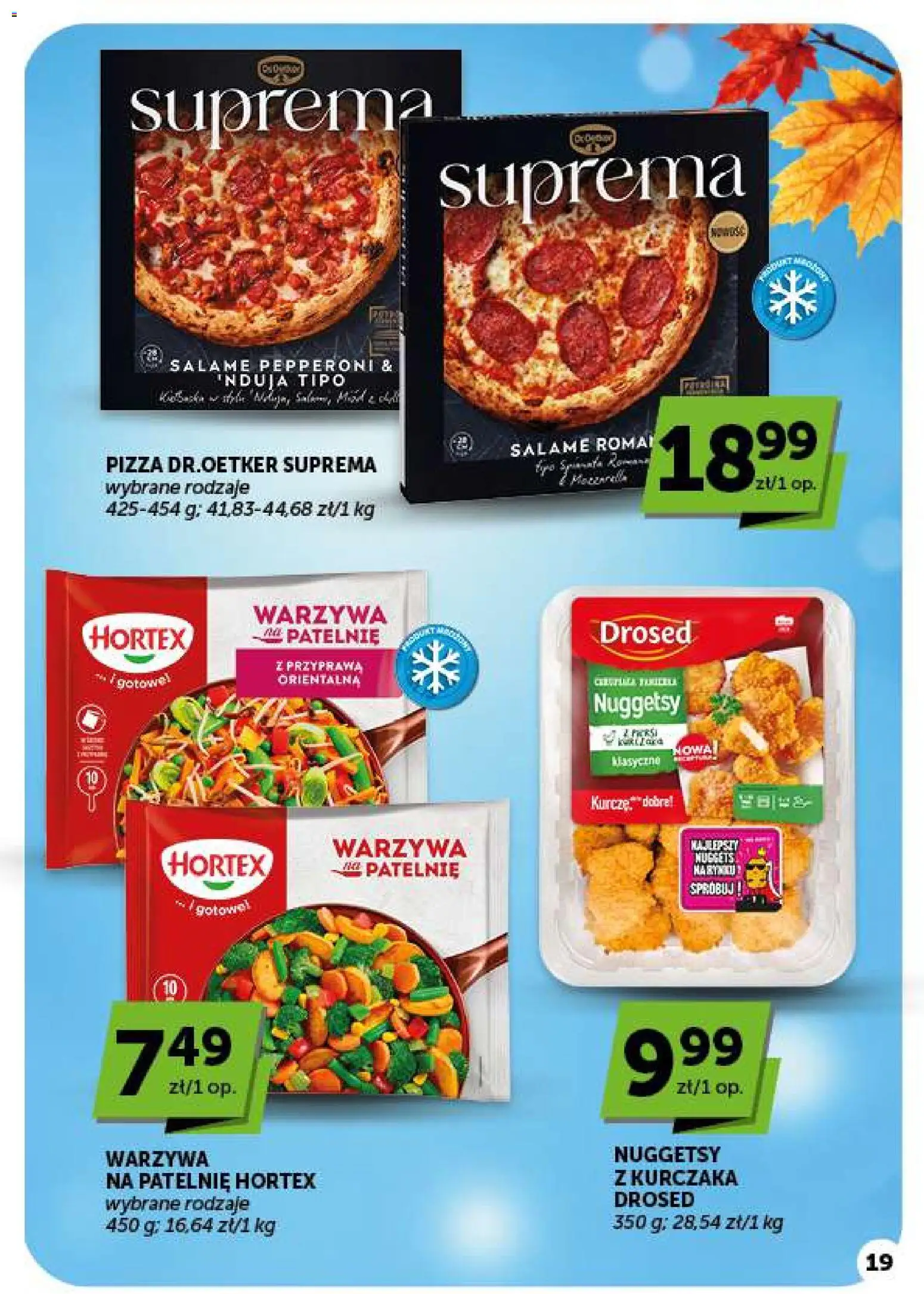 ABC gazetka - Market od 22.10.2026 | Strona: 19 | Produkty: Patelnie, Pizza, Nuggetsy, Warzywa