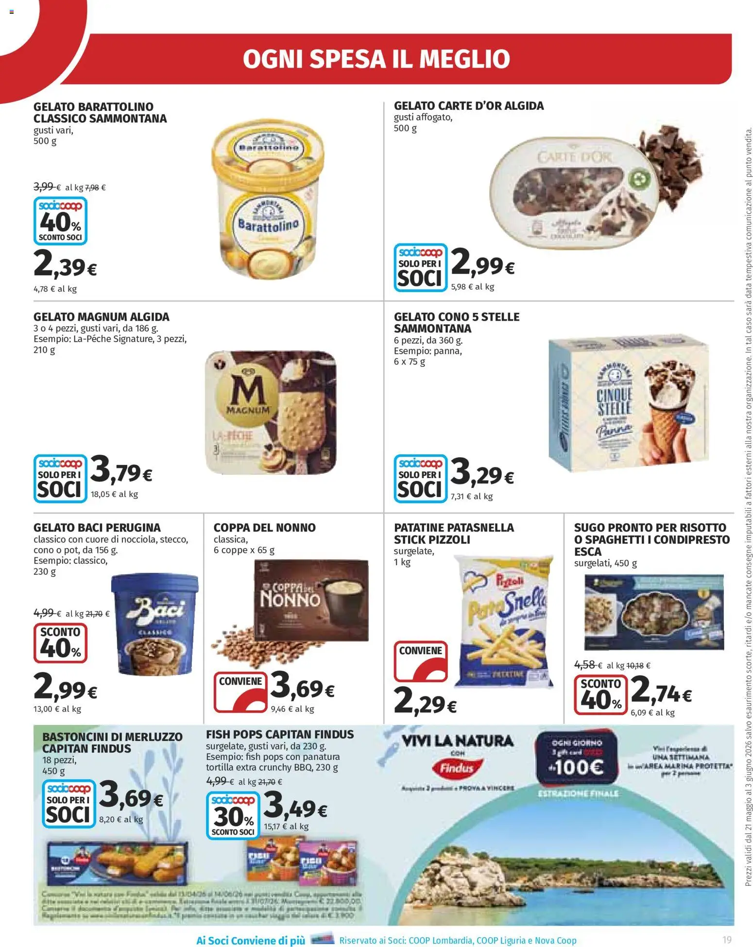 Volantino Ipercoop del 21.05.2026 | Pagina: 19 | Prodotti: Merluzzo, Patatine, Data, Sugo