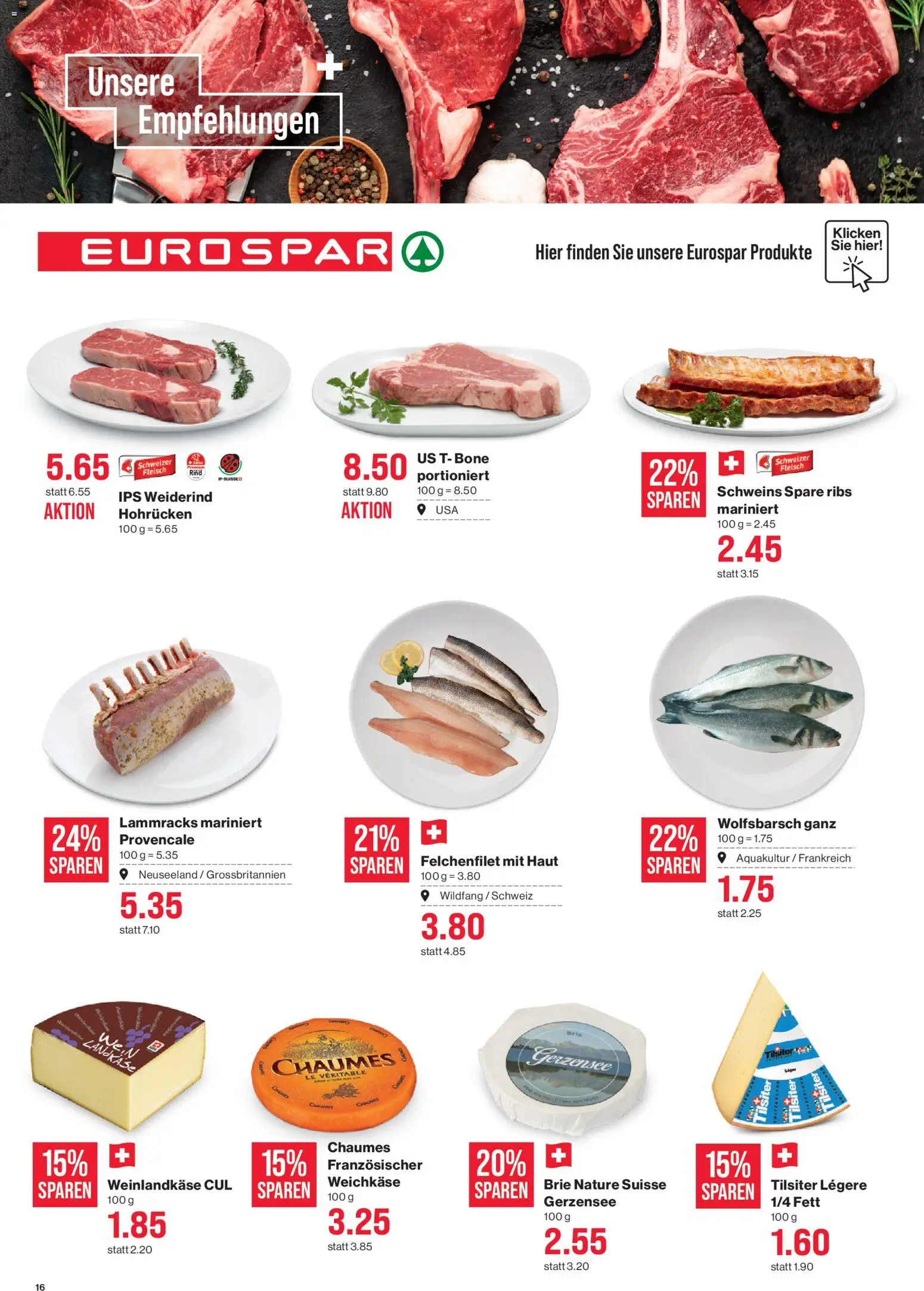 SPAR aktionen – gültig ab 06.08.2026 | Seite: 16 | Produkte: Spare Ribs, Wein