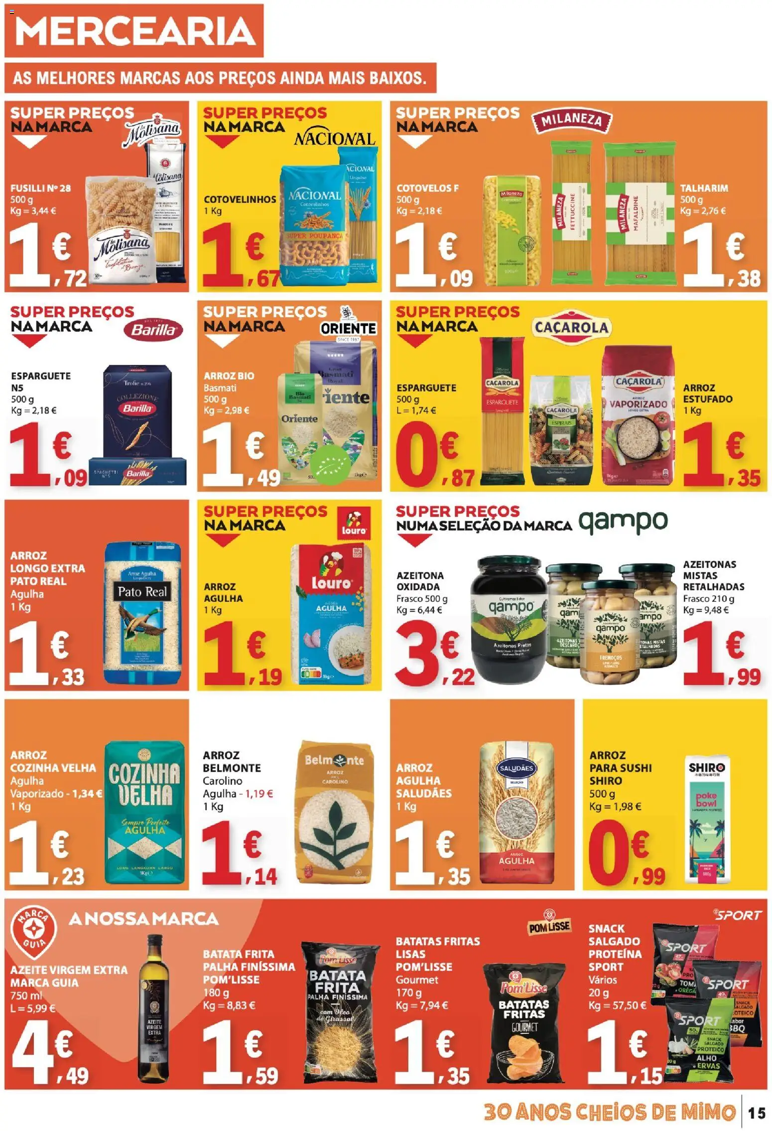 E.Leclerc folheto │ válido de 06/08/2026 | Página: 15 | Produtos: Azeite, Batata frita, Louro, Tremoços