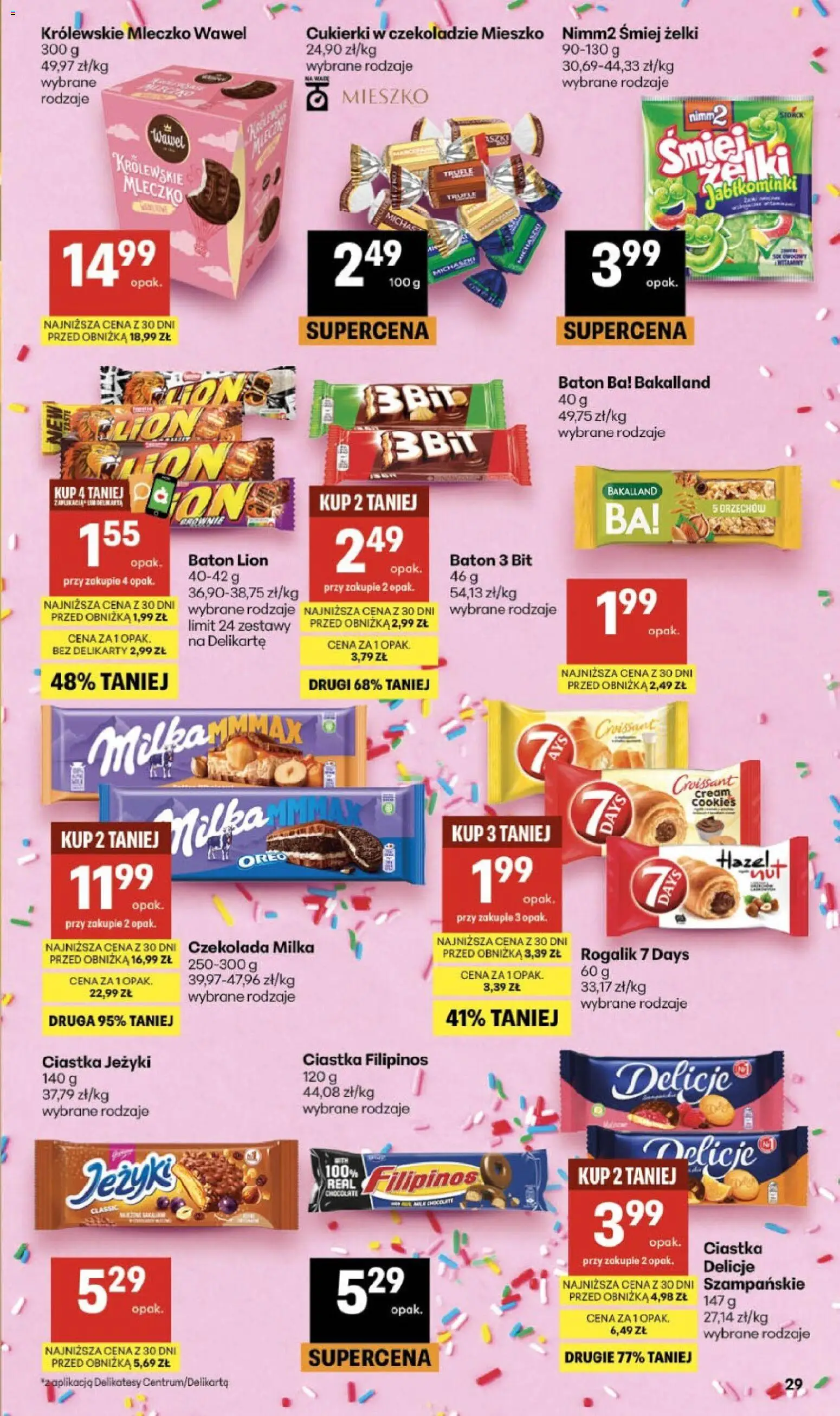 Delikatesy Centrum gazetka - Sklepy Własne od 01.10.2026 | Strona: 29 | Produkty: Croissant, Czekolada milka, Królewskie Mleczko, Czekolada