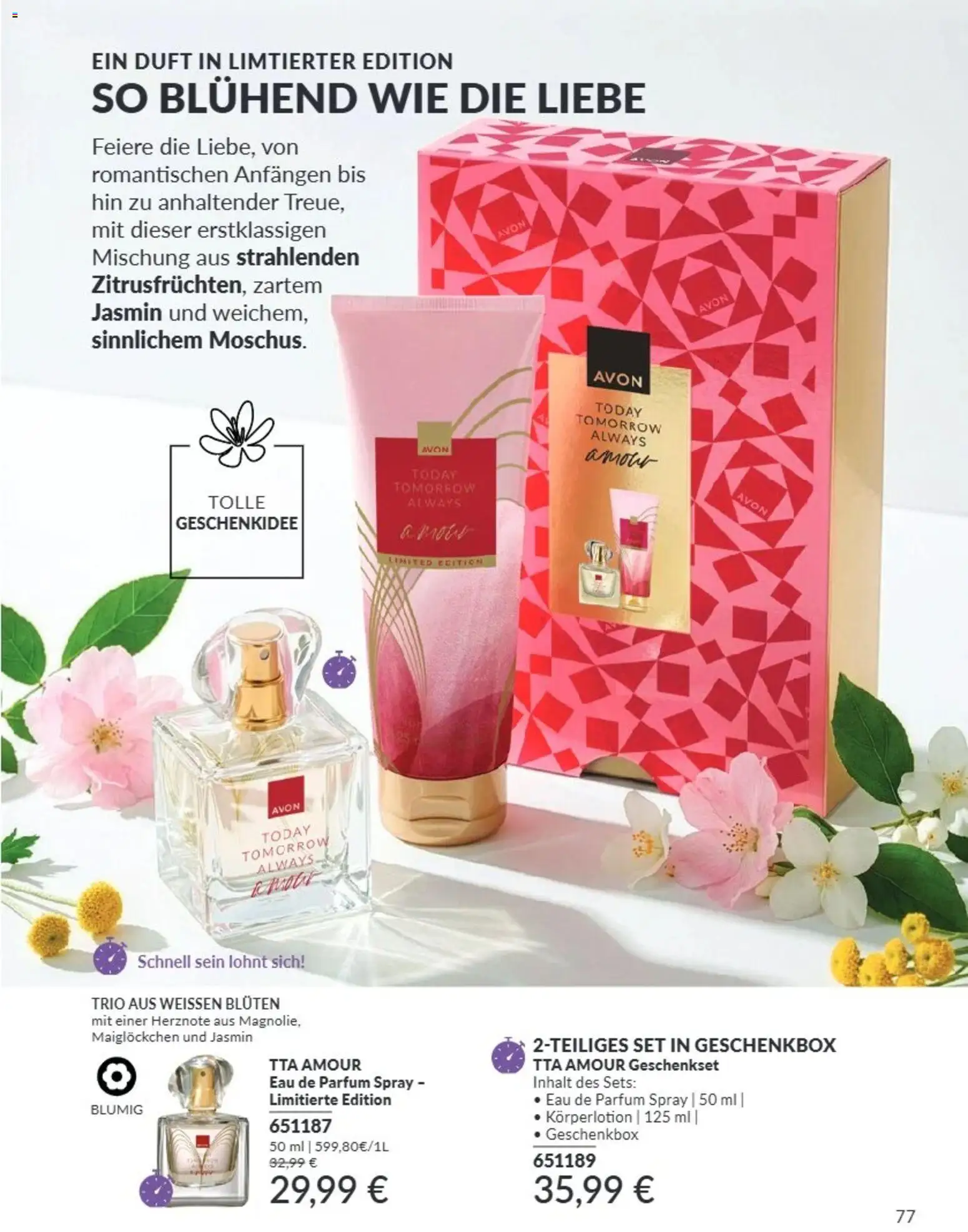 AVON Katalog August 2026 – gültig ab 08.08.2026 | Seite: 77 | Produkte: Parfüm, Duft, Körperlotion, Eau de Parfum