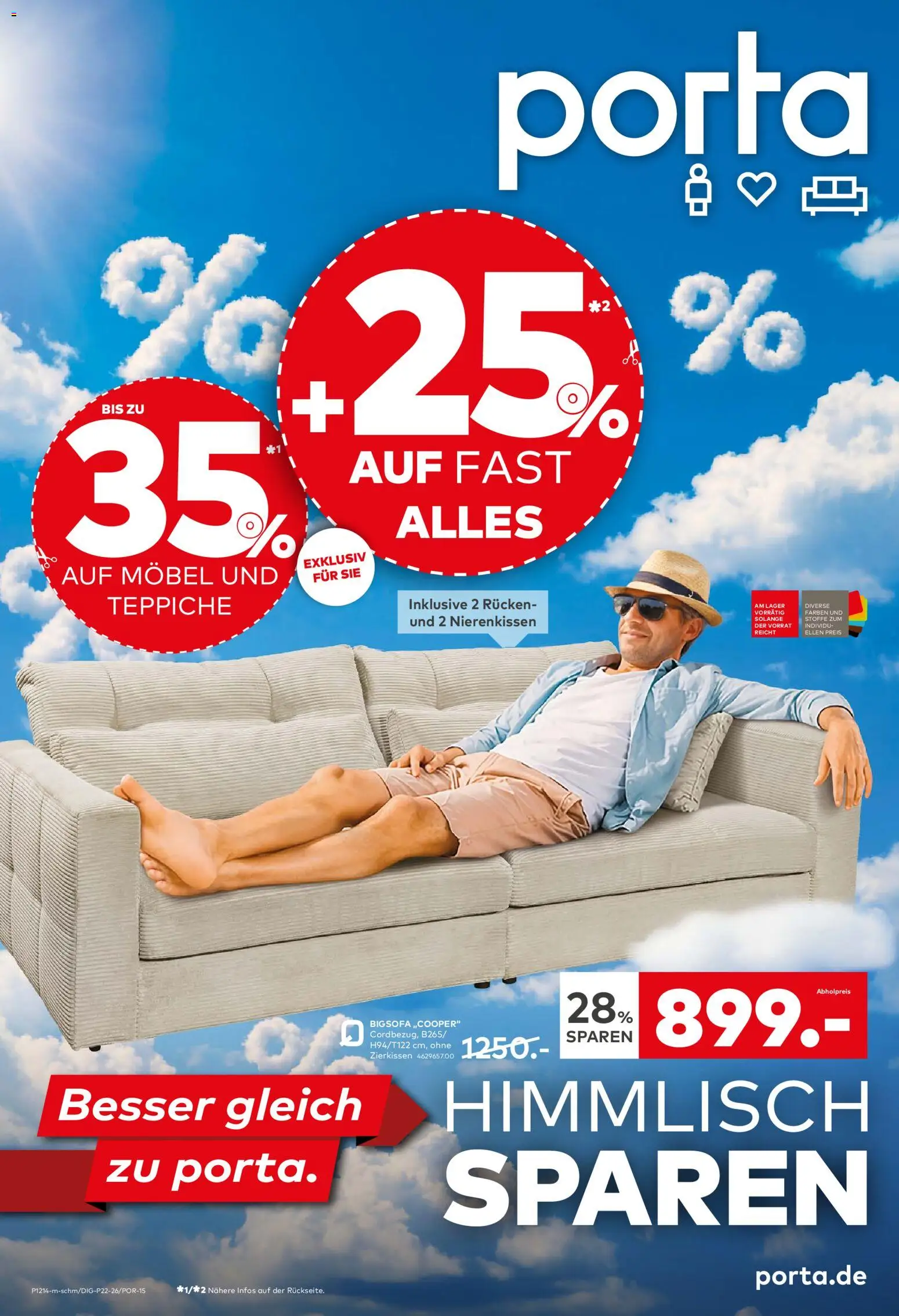Porta! Prospekt Berlin – gültig ab 01.06.2026 | Seite: 1 | Produkte: Bigsofa