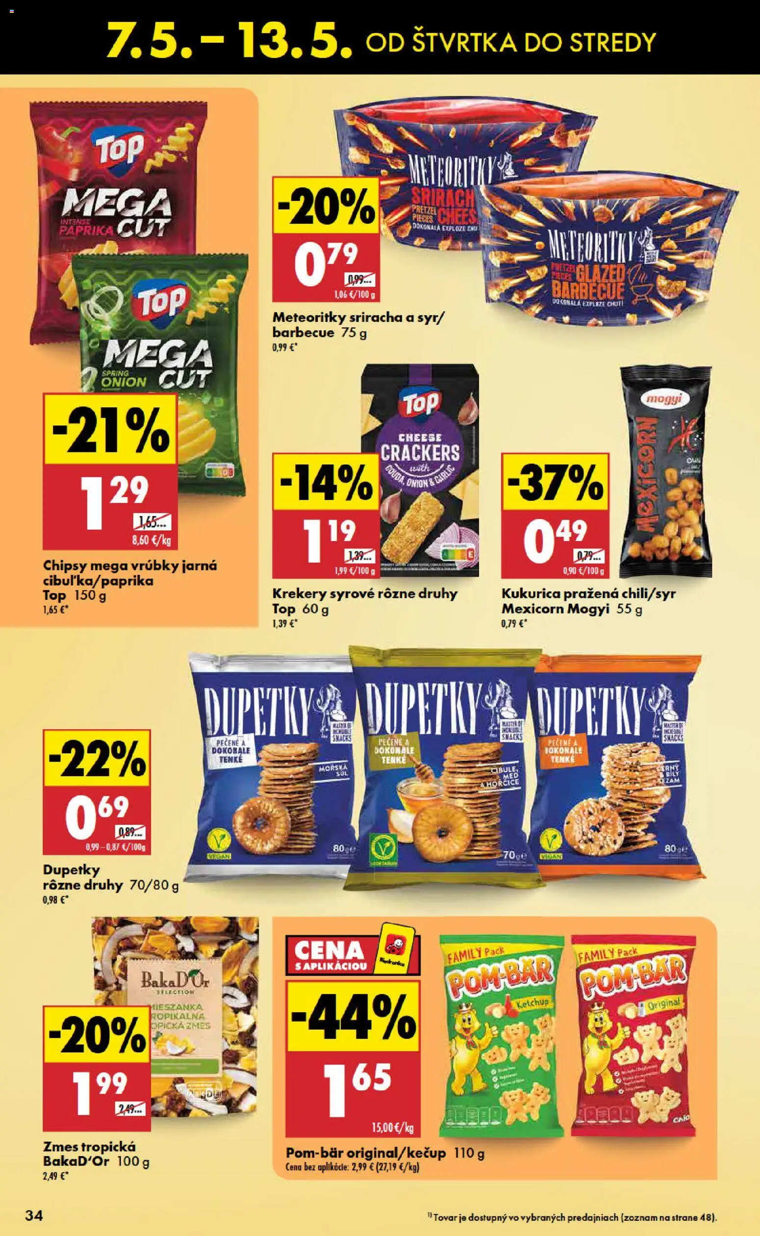 Nové Biedronka akcie – leták je platný od 07.05.2026 | Strana: 34 | Produkty: Paprika, Gouda, Chipsy, Kukurica