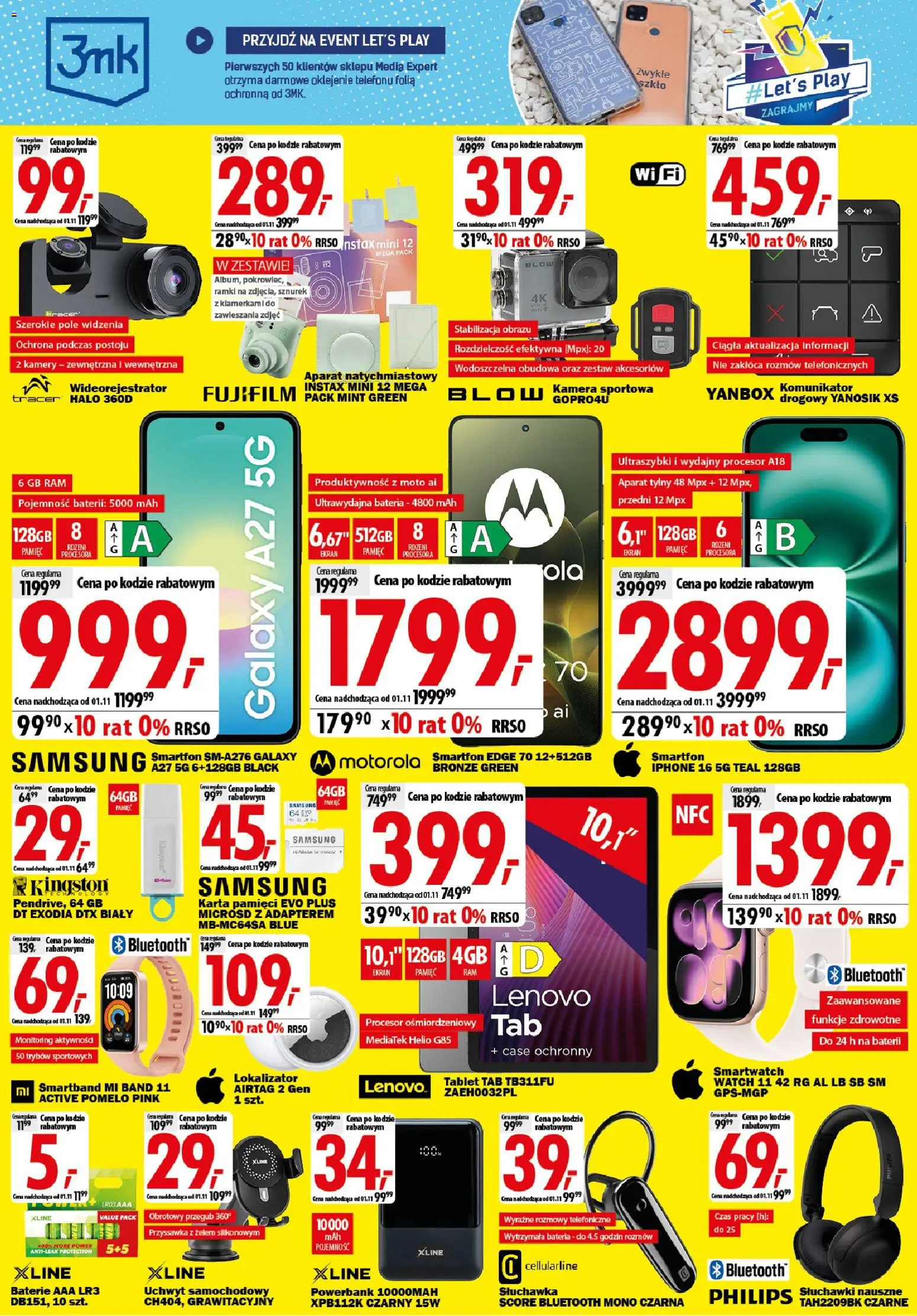 Mediaexpert promocje - Wielkie otwarcie Pasłęk od 22.10.2026 | Strona: 4 | Produkty: Tablet, Kamera sportowa, Smartwatch, Smartband