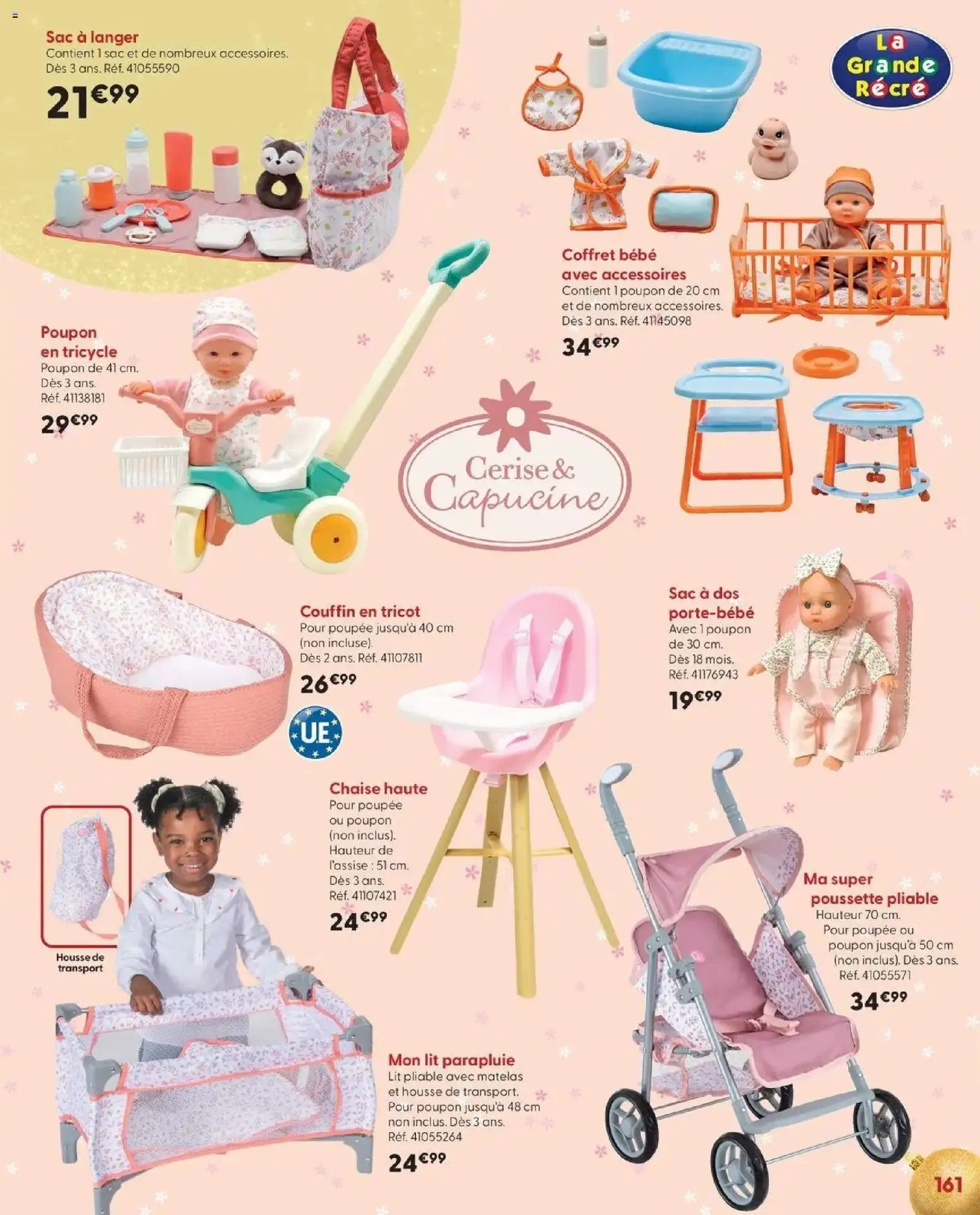 La Grande Récré - LE NOËL DE TOUTES LES PASSIONS à partir du 14/10/2026 - promo en ligne | Page: 161 | Produits: Lit parapluie, Matelas, Chaise, Sac à dos