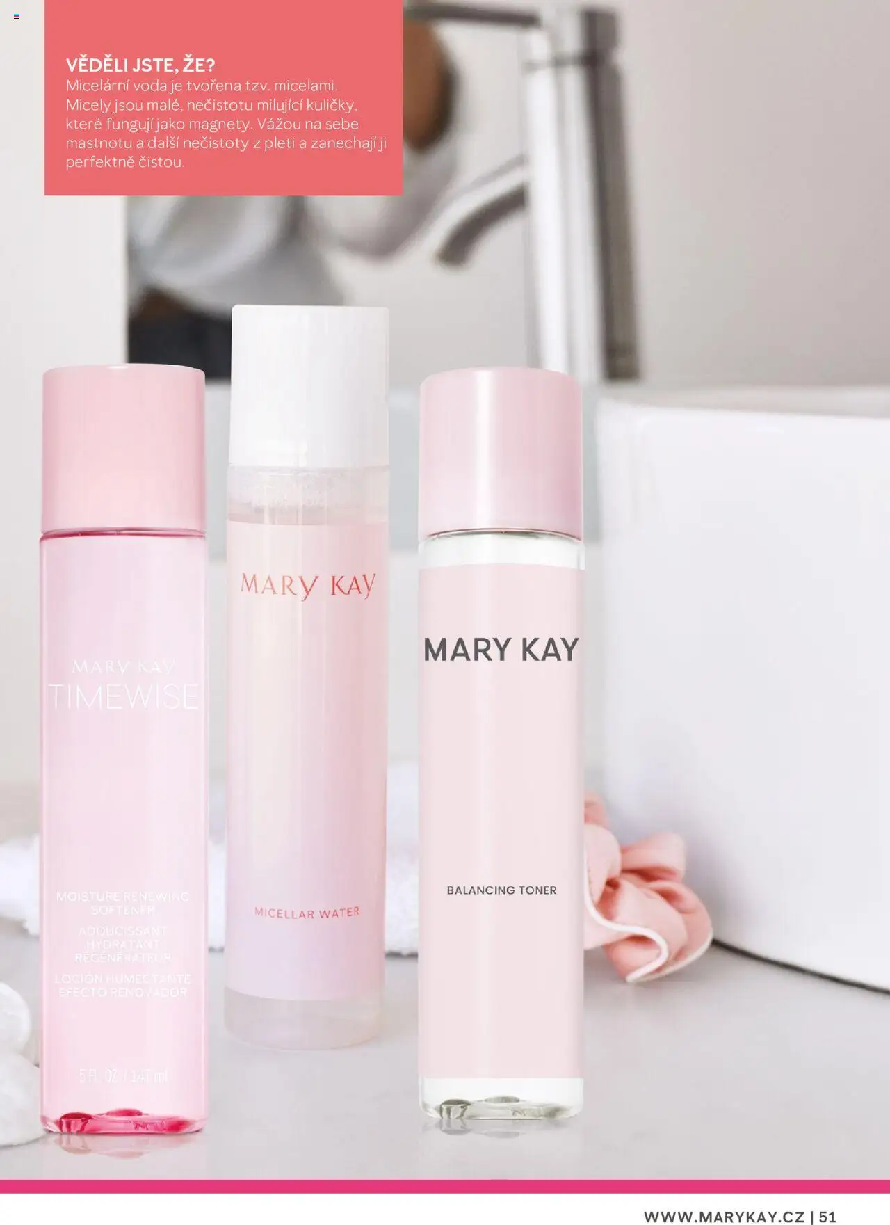 Mary Kay katalog - Průvodce péčí o pleť od 22.02.2025 | Strana: 51 | Produkty: Voda, Toner