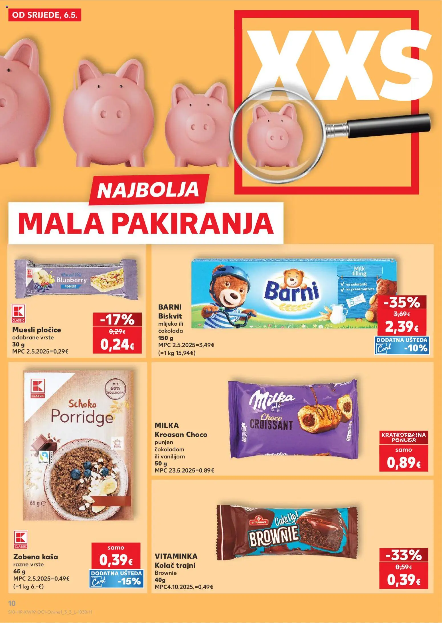 Kaufland katalog | vrijedi od 06.05.2026 | Stranica: 10 | Proizvodi: Mlijeko, Pločice, Milka, Kroasan
