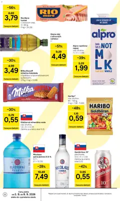 Tesco leták platný od 02.09.2026 | Strana: 8 | Produkty: Olej, Tuniak, Rio Mare, Vodka