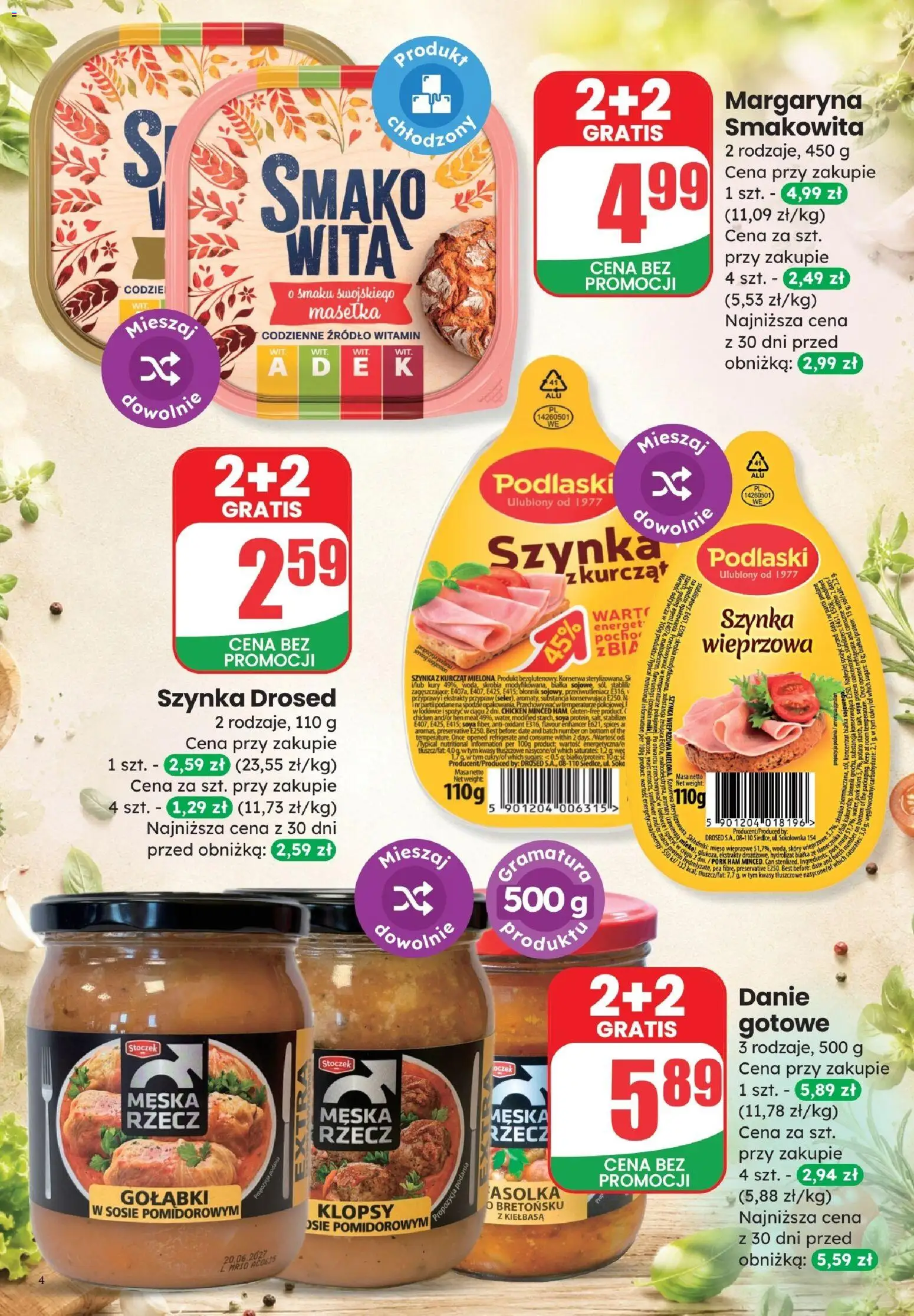 Dino gazetka - Weekendowe Okazje od 03.07.2026 | Strona: 4 | Produkty: Kiełbasa, Mięso, Szynka, Przyprawy