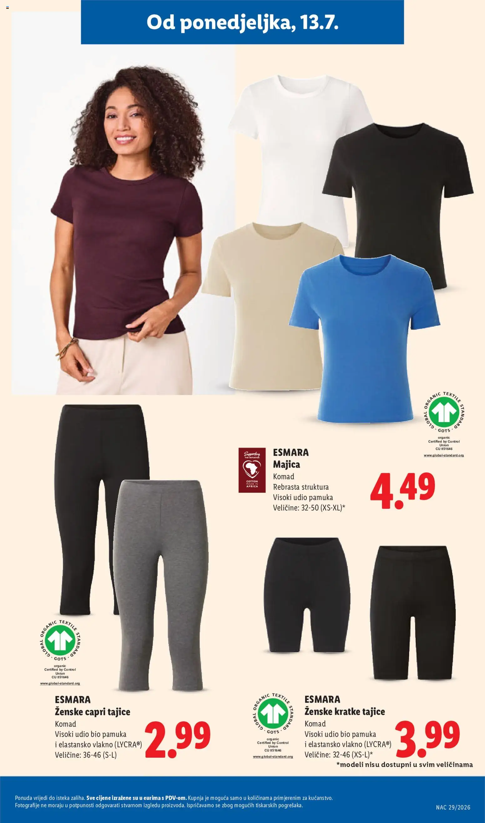 Lidl katalog | vrijedi od 13.07.2026 | Stranica: 31 | Proizvodi: Majica, Tajice