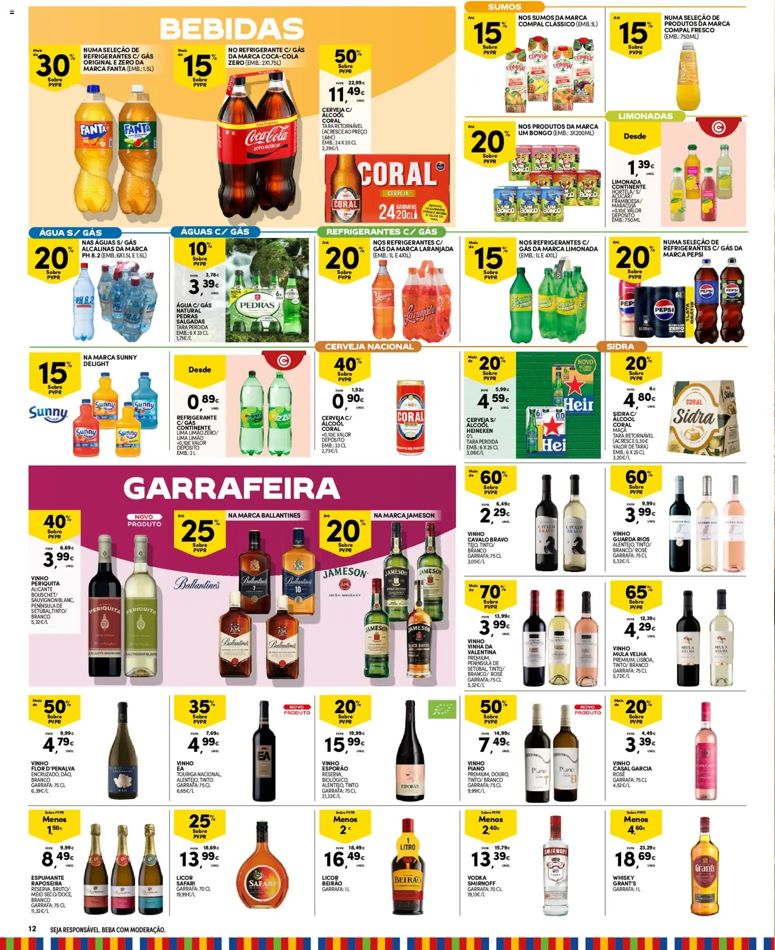Continente folheto Madeira │ válido de 20/10/2026 | Página: 12 | Produtos: Pepsi, Sidra, Álcool, Ballantine's