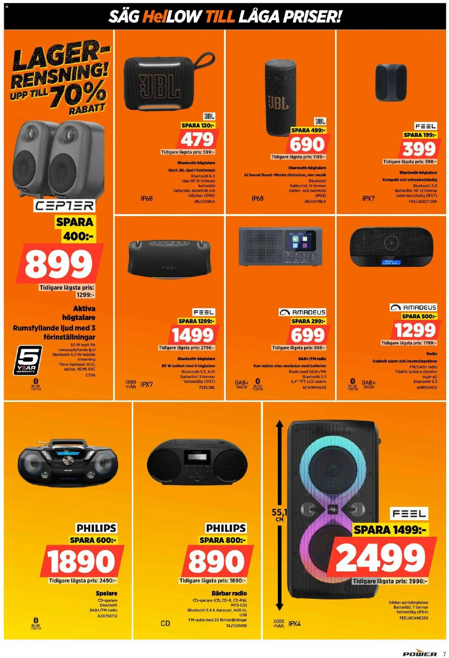 Power reklamblad aktuell från 12/10/2026 | Sida: 7 | Produkter: Såg, Batteri, Vatten, Radio