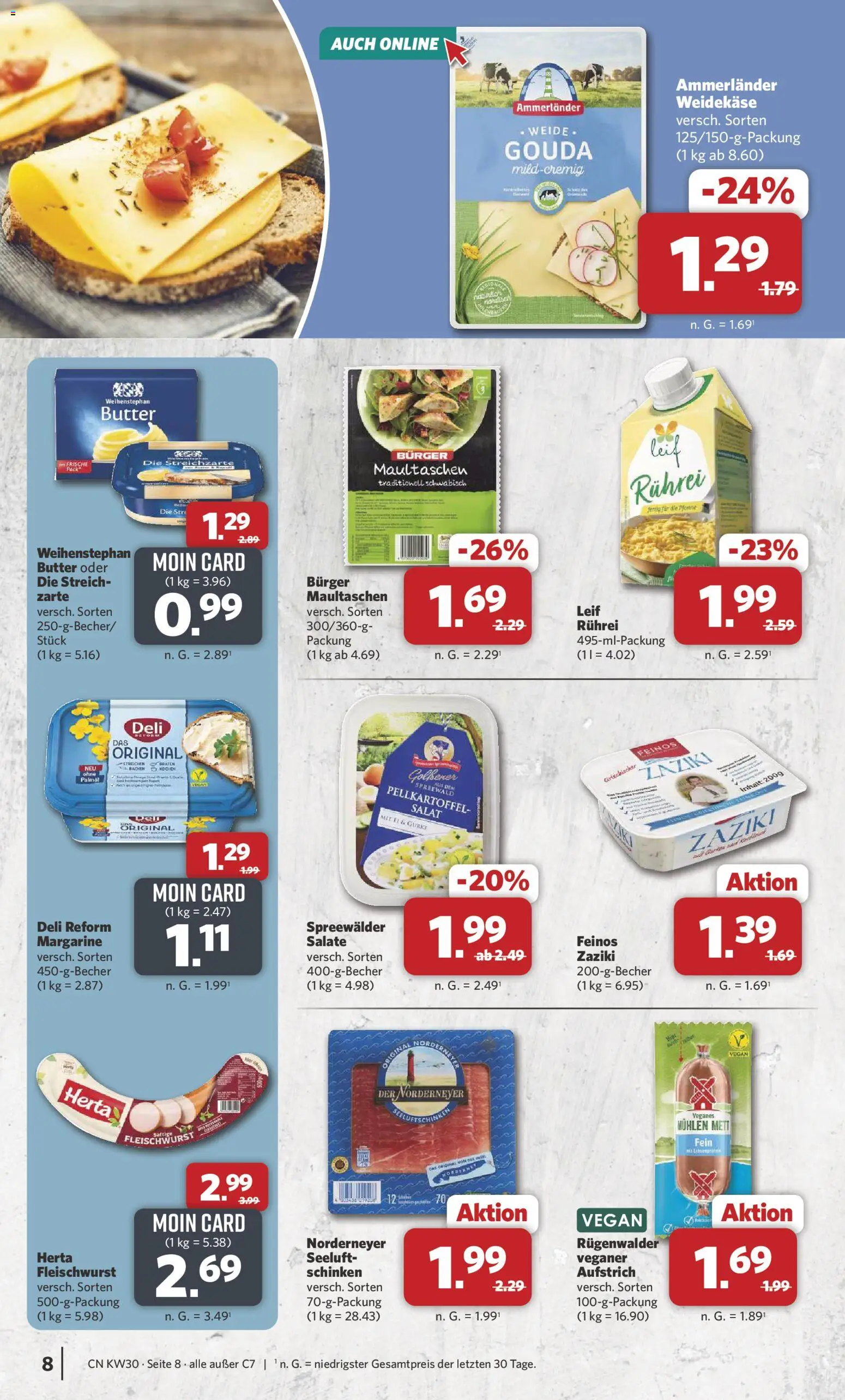 Combi Prospekt – gültig ab 20.07.2026 | Seite: 8 | Produkte: Burger, Schinken, Salat, Deli reform