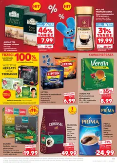 Pogląd oferty "Kaufland gazetka" - ważna od 29.04.2026 | Strona: 51 | Produkty: Herbata liściasta, Kawa rozpuszczalna, Kawa, Herbata