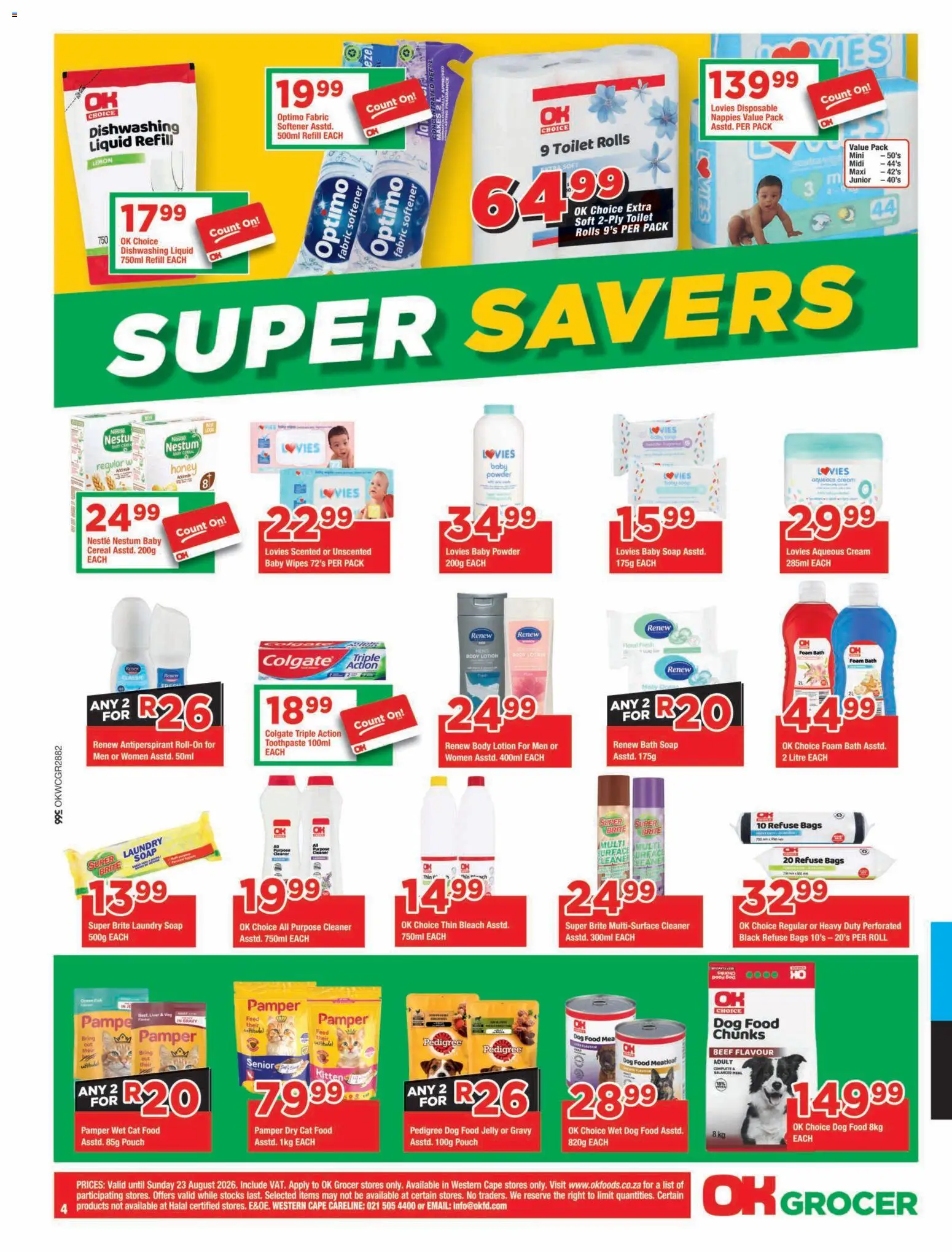 New OK Foods catalogue – valid from 12/08/2026 | Page: 4 | Products: Beef, Cream, Antiperspirant, Foam