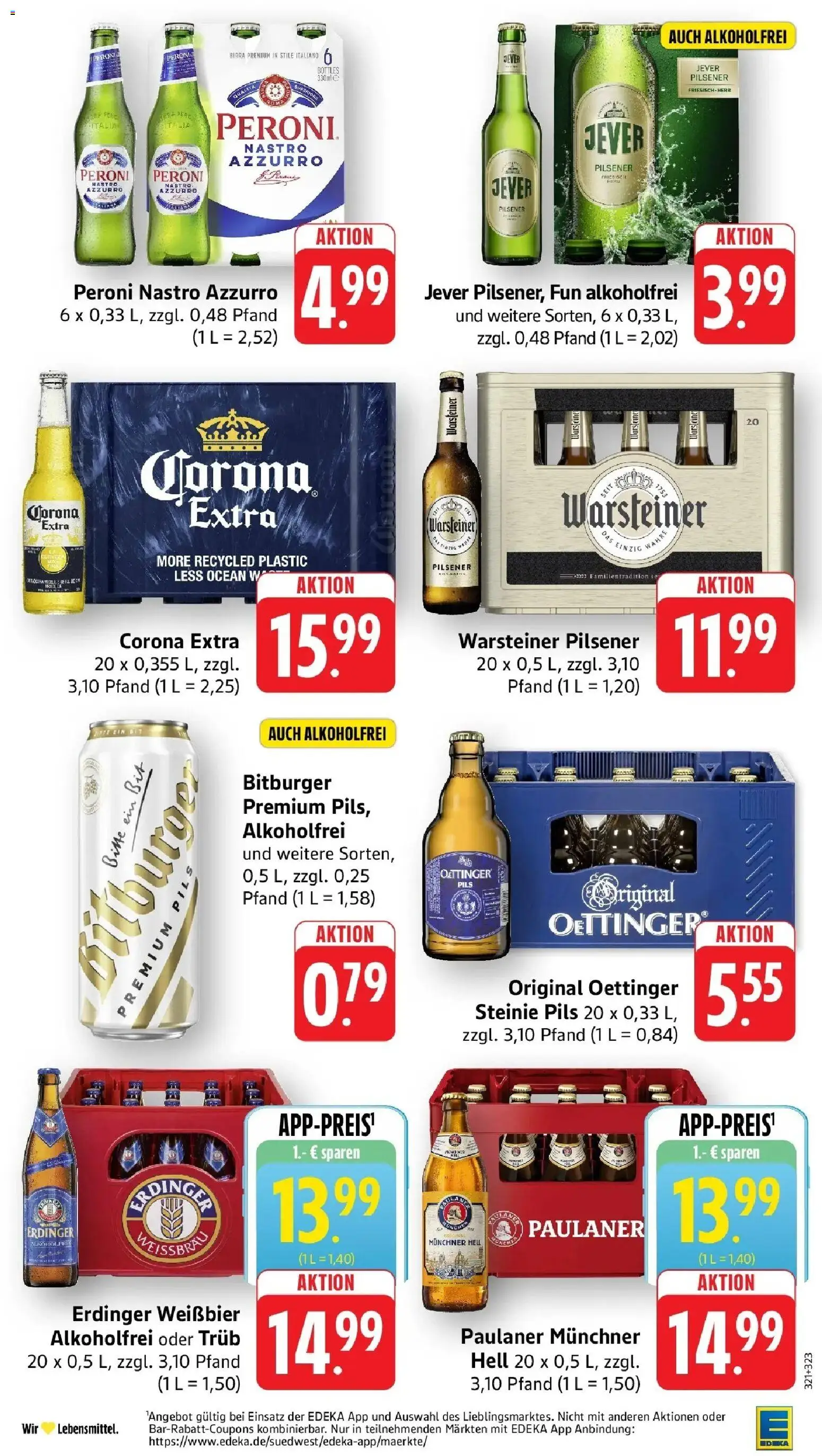 Edeka Prospekt Trier (ab 17.08.2026) » Angebote Online | Seite: 31 | Produkte: Erdinger, Weißbier, Warsteiner, Jever