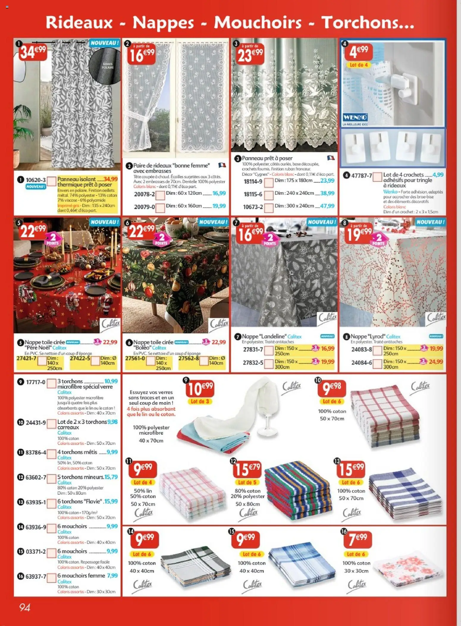 {H1} | Page: 94 | Produits: Base, Coton, Rideaux, Toile cirée