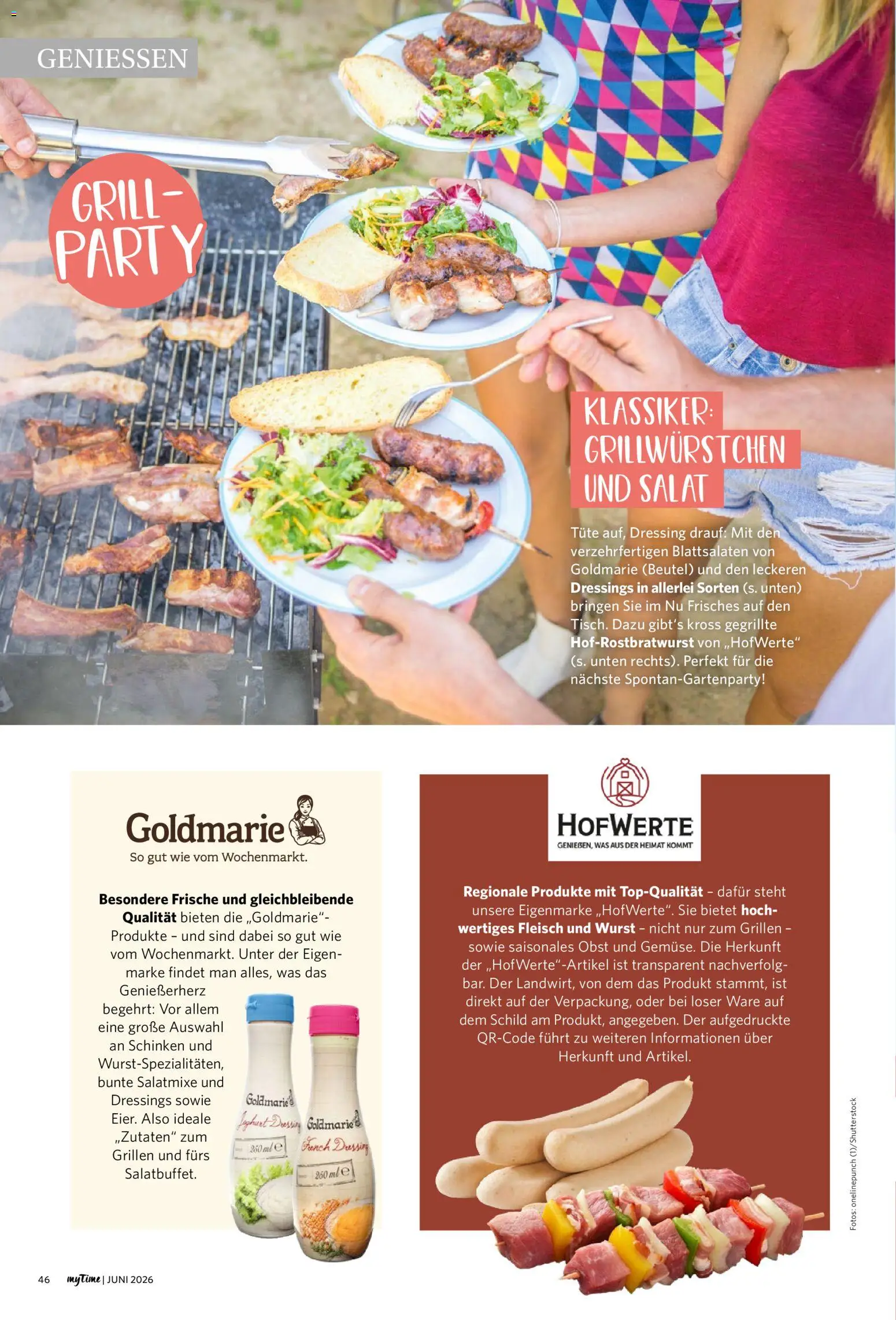 Famila Nordwest myTime Juni 2026 – gültig ab 01.06.2026 | Seite: 46 | Produkte: Wurst, Schinken, Fleisch, Salat
