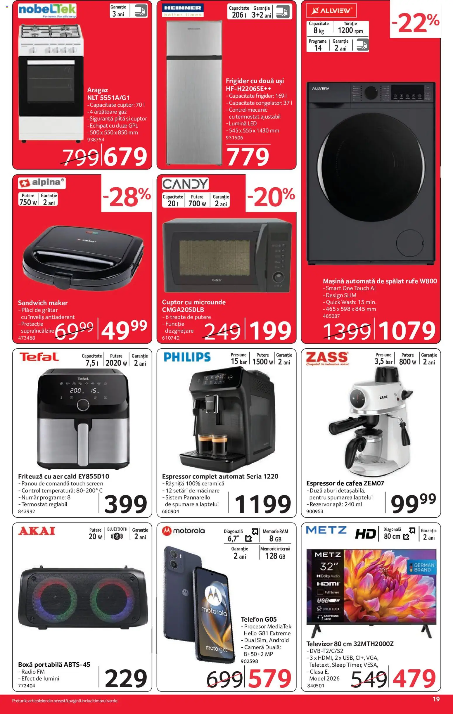 Noul catalog Selgros – valabil de la 18.09.2026 | Pagină: 19 | Produse: Televizor, Audio, Radio, Grătar