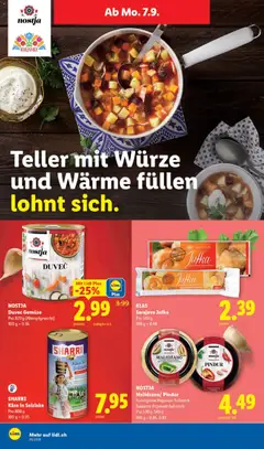 NOSTJA Duvec Gemüse, Gemüse in Dose ab 03.09.2026 gültig | Seite: 26 | Produkte: Käse, Teigwaren, Gemüse
