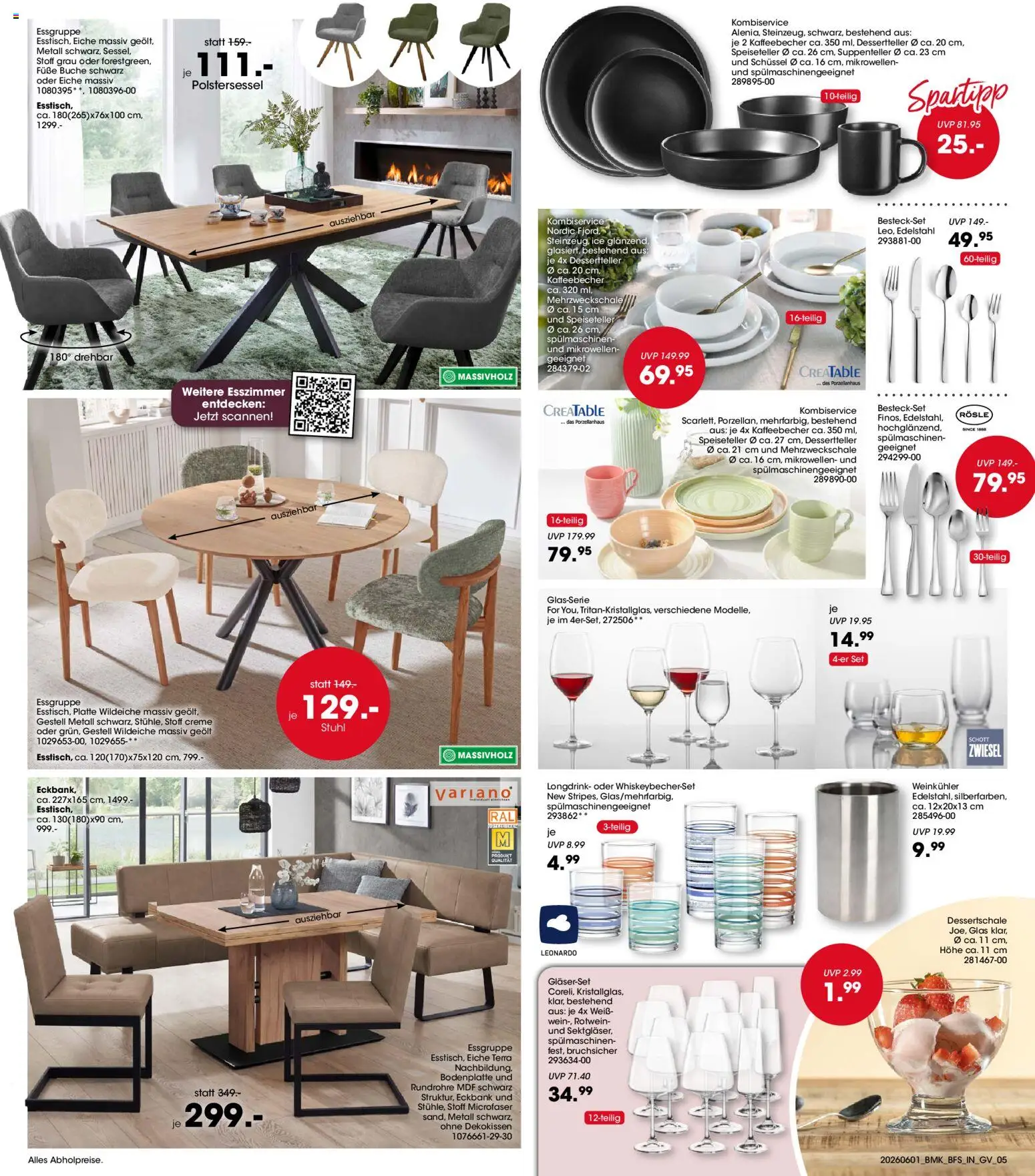 Möbel Martin Prospekt – gültig ab 01.06.2026 | Seite: 5 | Produkte: Eckbank, Rotwein, Stuhl, Creme