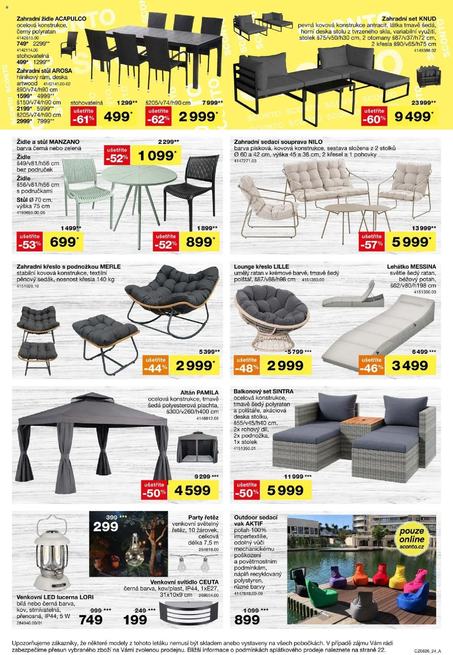 Sconto nábytek leták od 17.06.2026 | Strana: 24 | Produkty: Sedací souprava, Křesla, Stolek, LED