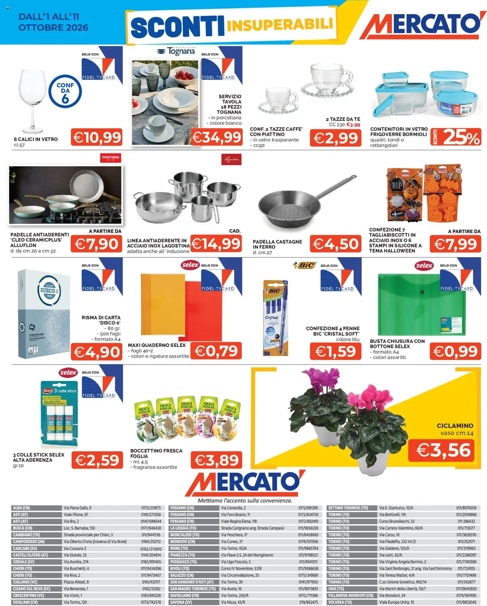 Volantino Mercatò del 01/10/2026 | Pagina: 2 | Prodotti: Tè, Silicone, Penne, Vaso
